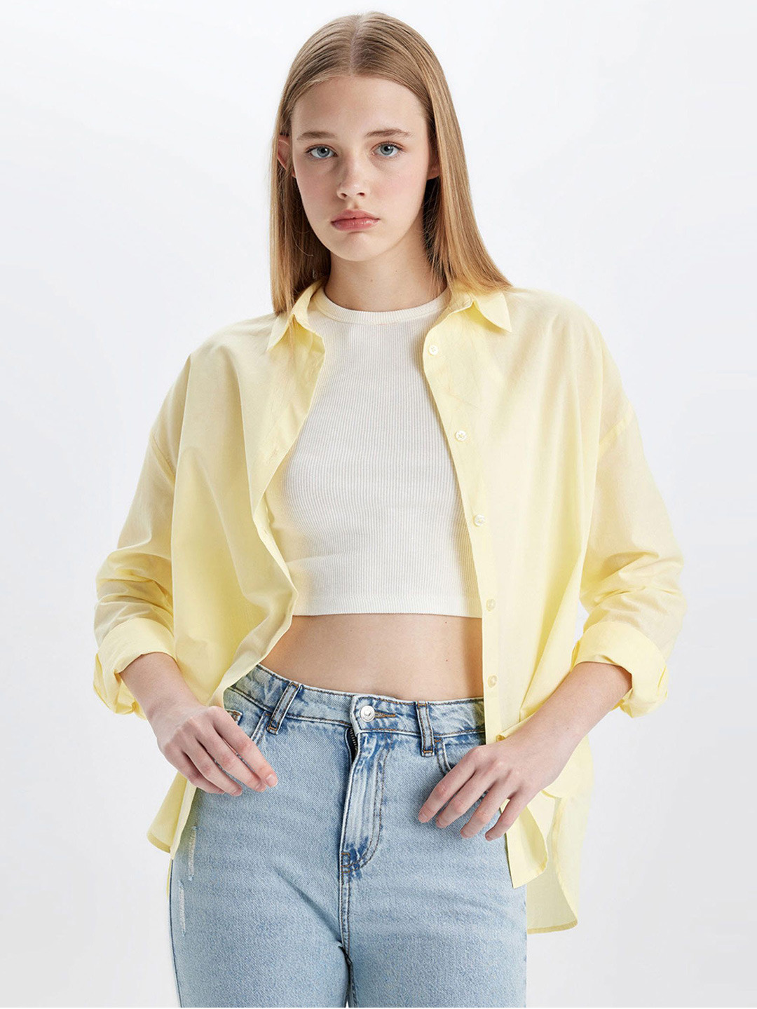 

DeFacto Women Opaque Casual Shirt, Na