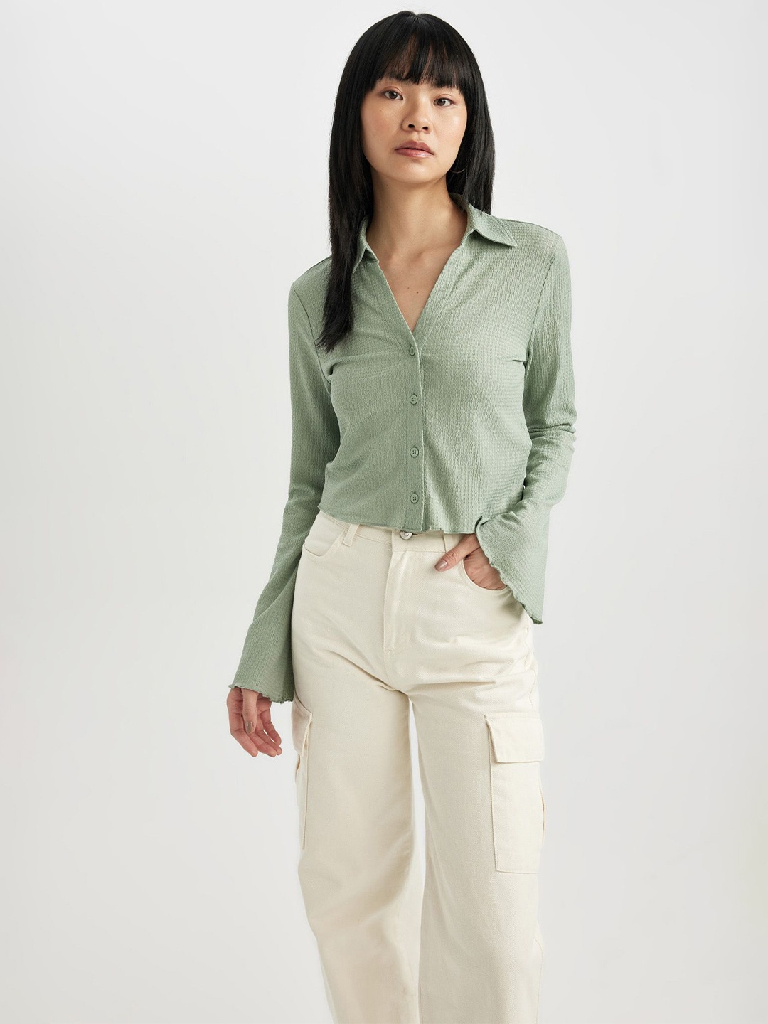 

DeFacto Women Opaque Casual Shirt, Na