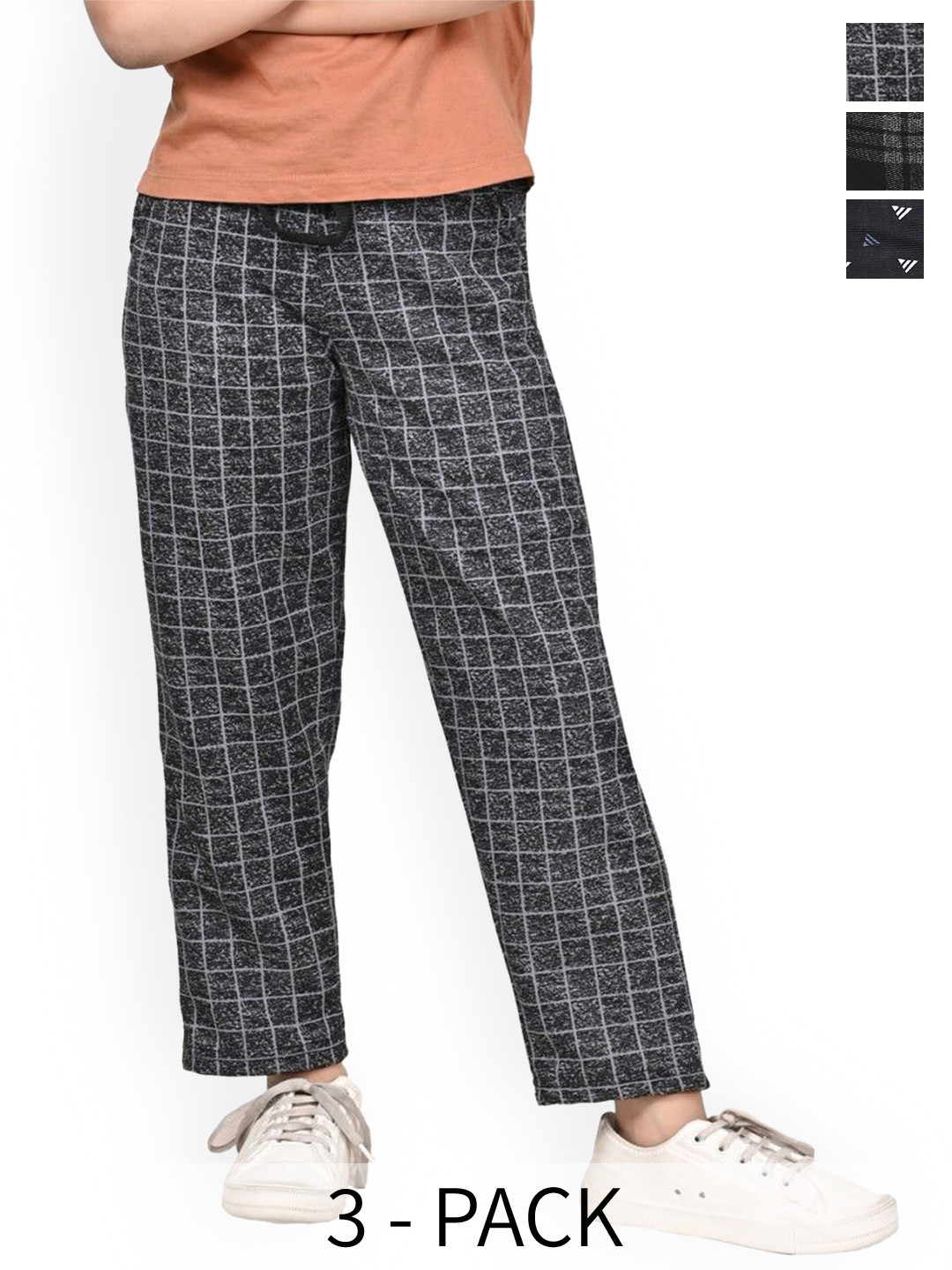 

BAESD Girls Pack Of 3 Printed Dry Fit Track Pants, Grey