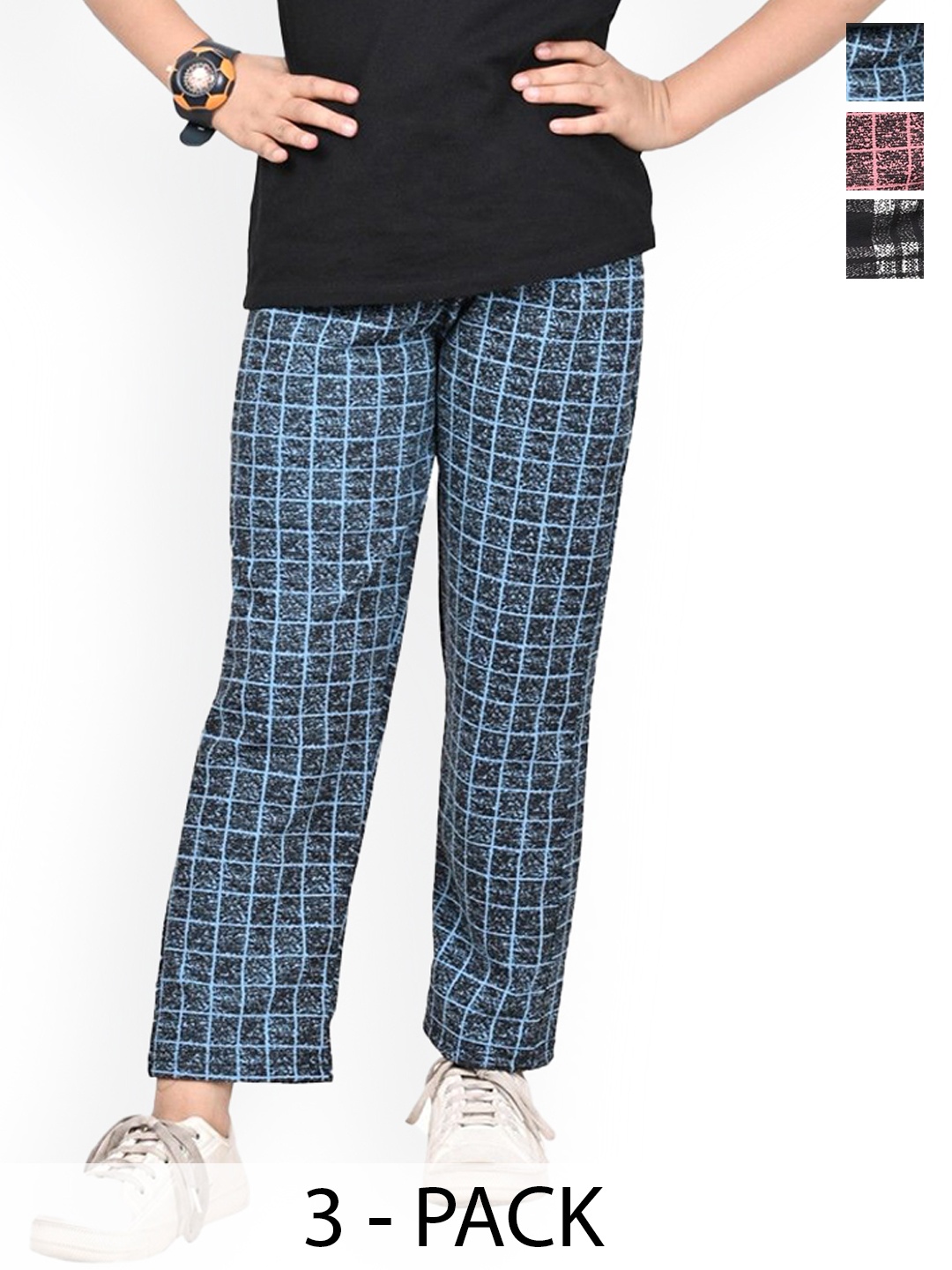 

BAESD Girls Pack Of 3 Dry-Fit Track Pants, Black