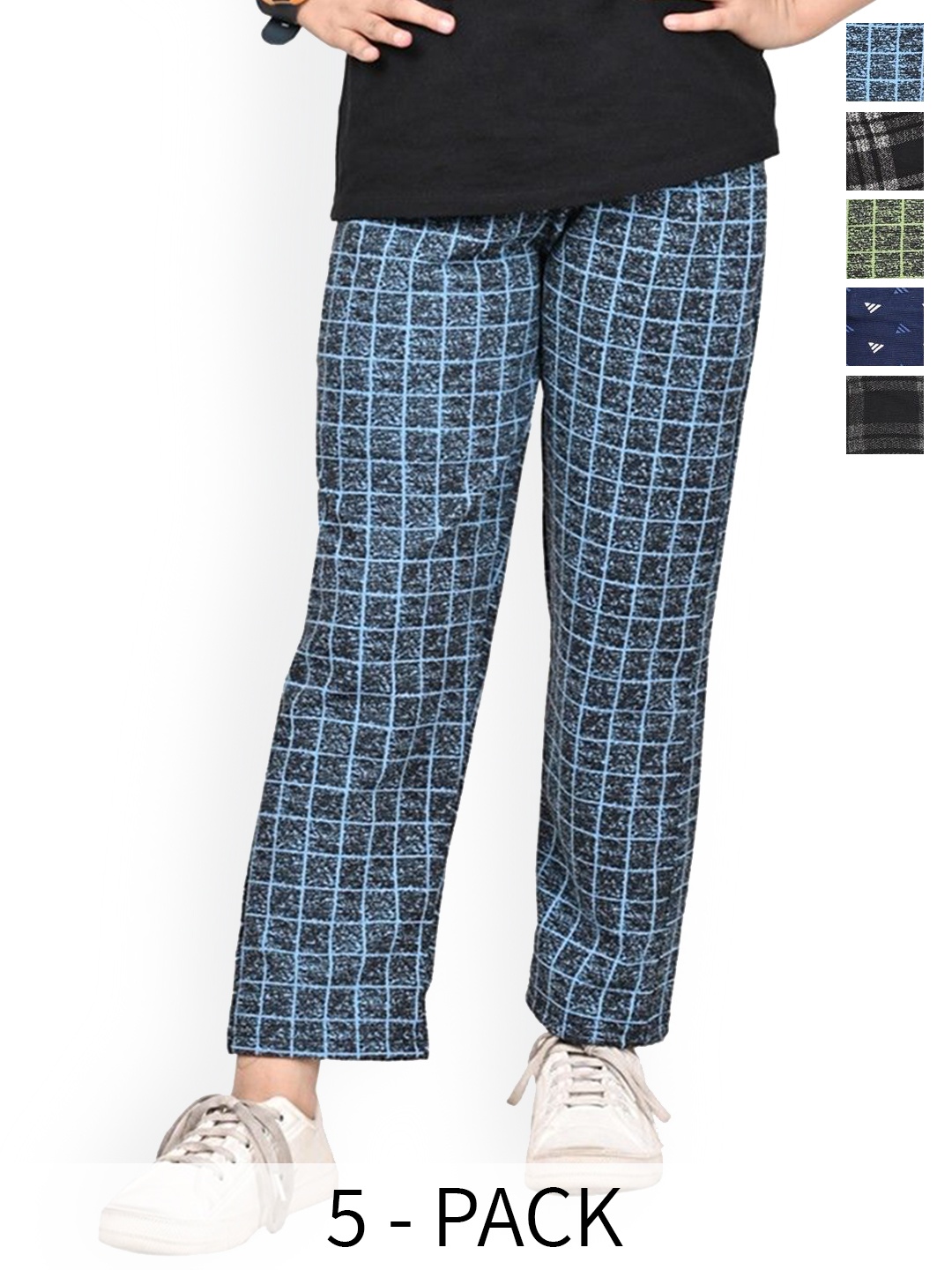 

BAESD Girls Pack Of 5 Dry-Fit Track Pants, Blue