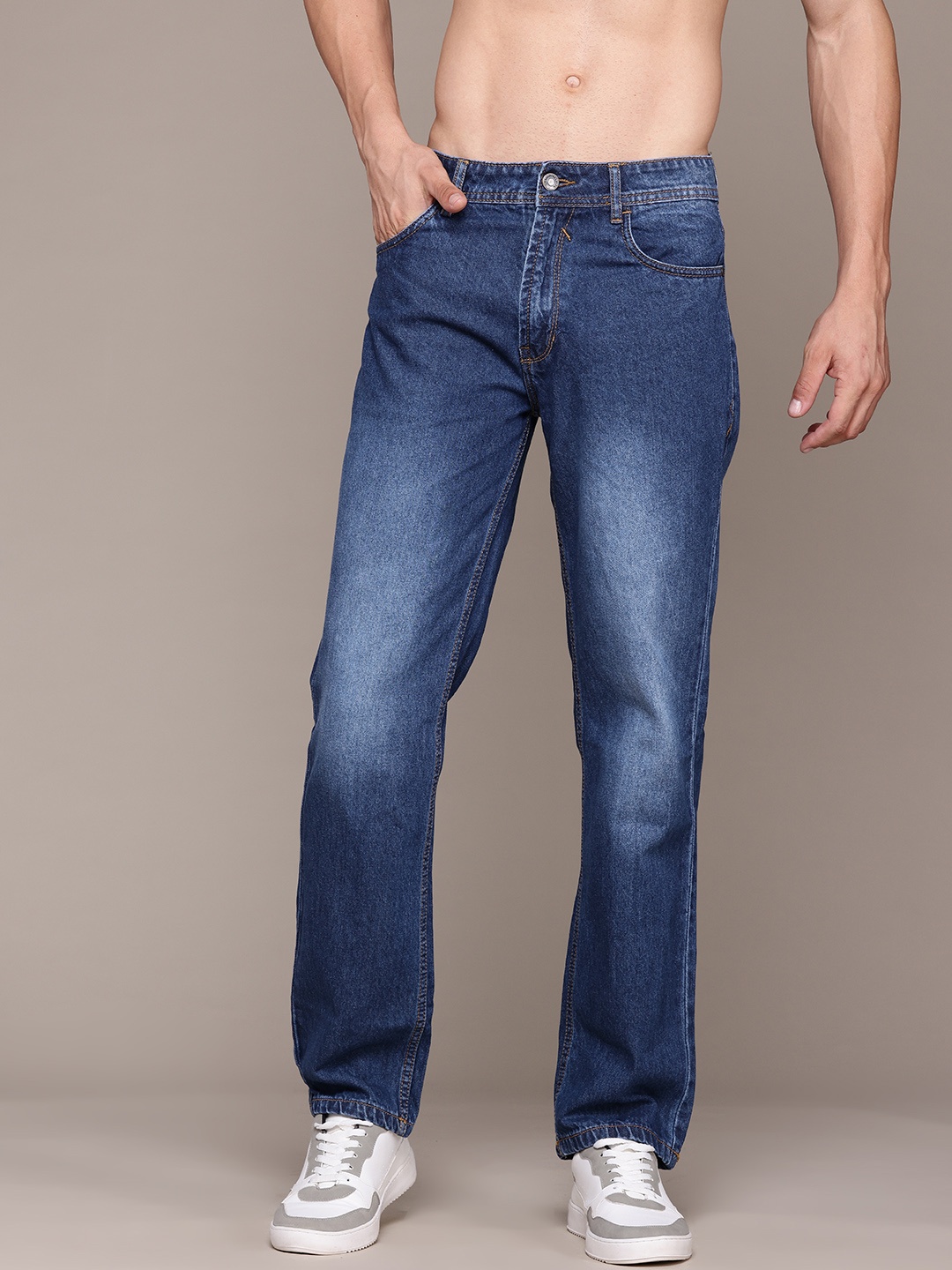 

Roadster The Life Co. Men Non-Stretchable Pure Cotton Jeans, Blue
