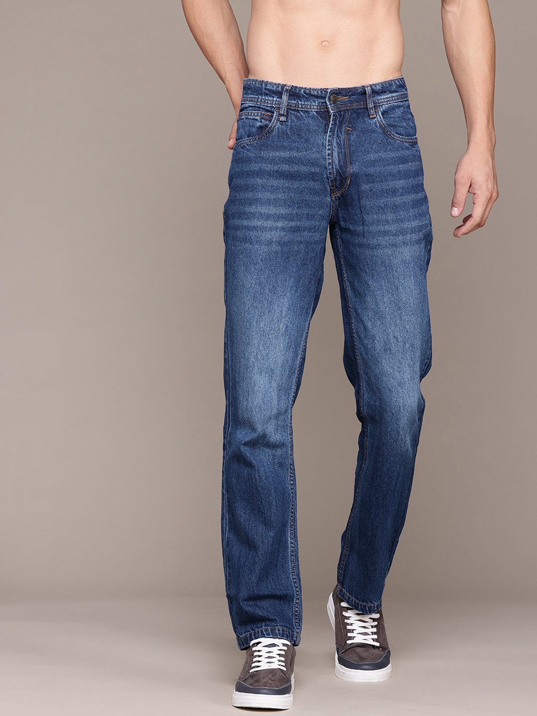 

Roadster The Life Co. Men Non-Stretchable Pure Cotton Jeans, Blue
