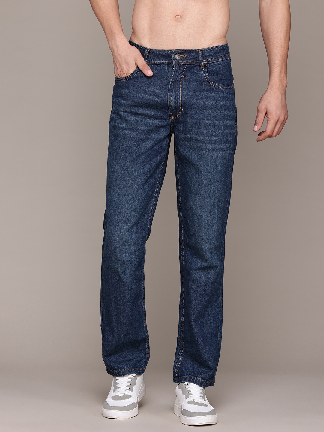 

Roadster The Life Co. Men Non-Stretchable Pure Cotton Jeans, Blue
