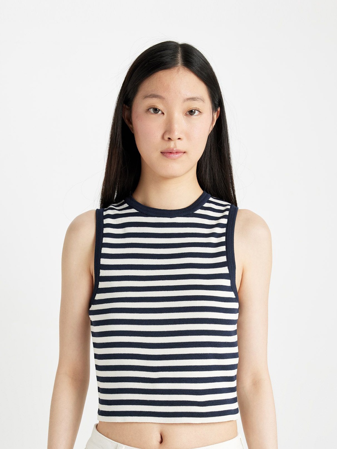 

DeFacto Striped Crop Top, Na