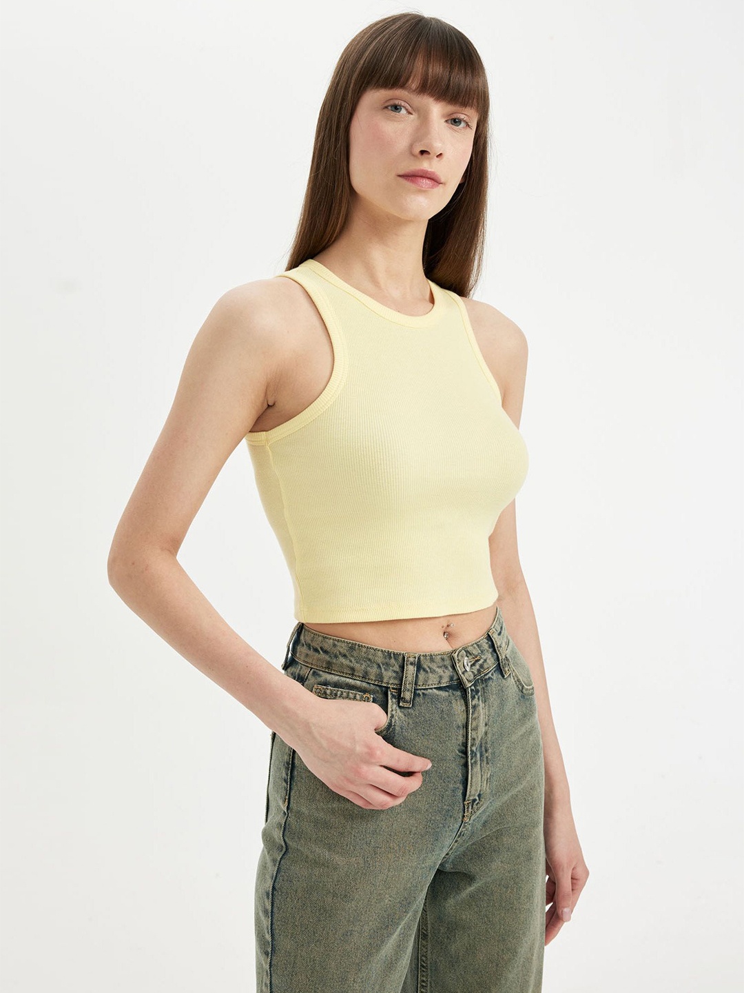 

DeFacto Cotton Crop Top, Na