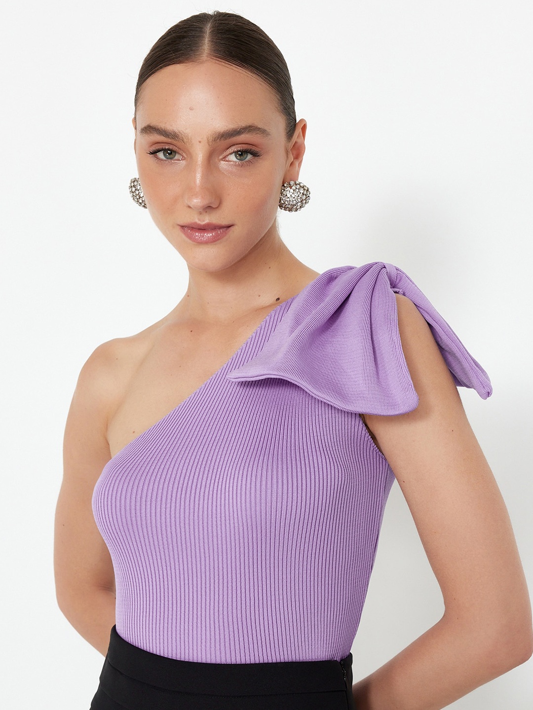 

Trendyol One Shoulder Sleeveless Top, Lavender