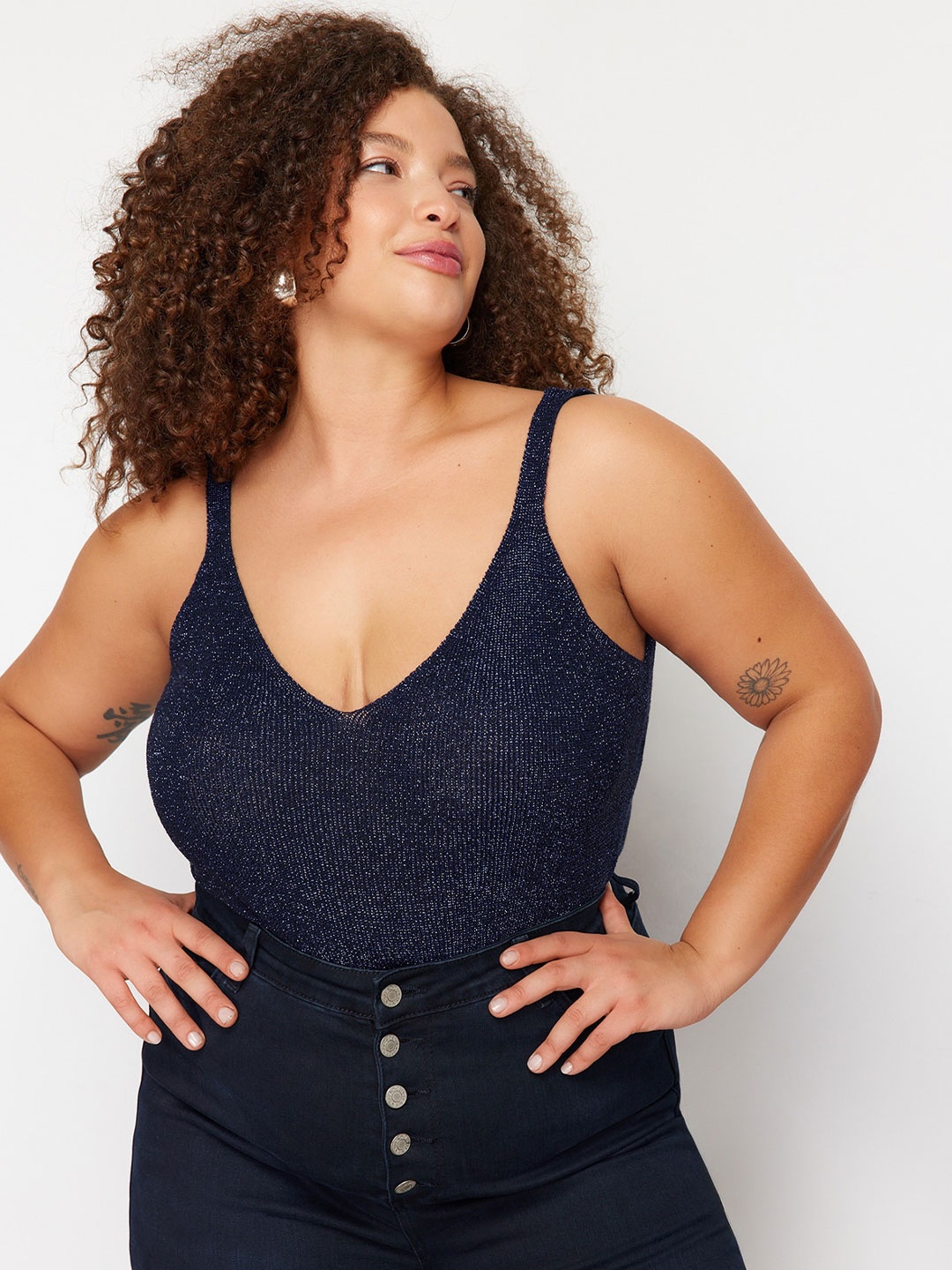 

Trendyol Embellished Shoulder Straps Sleeveless Top, Na