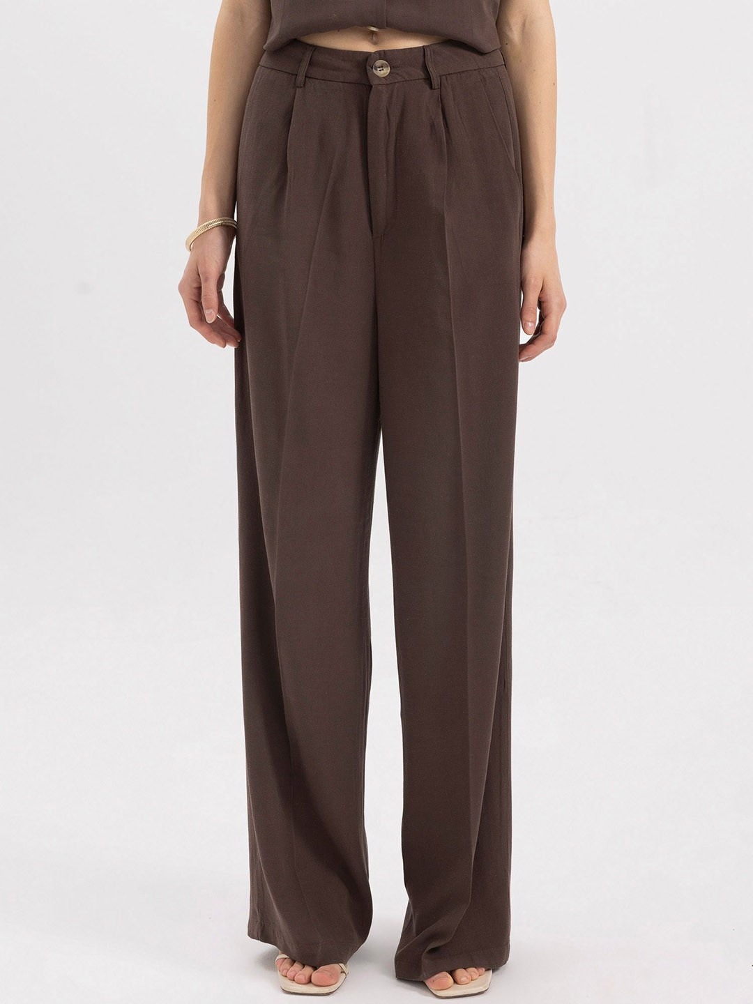 

DeFacto Women Parallel Trousers, Brown
