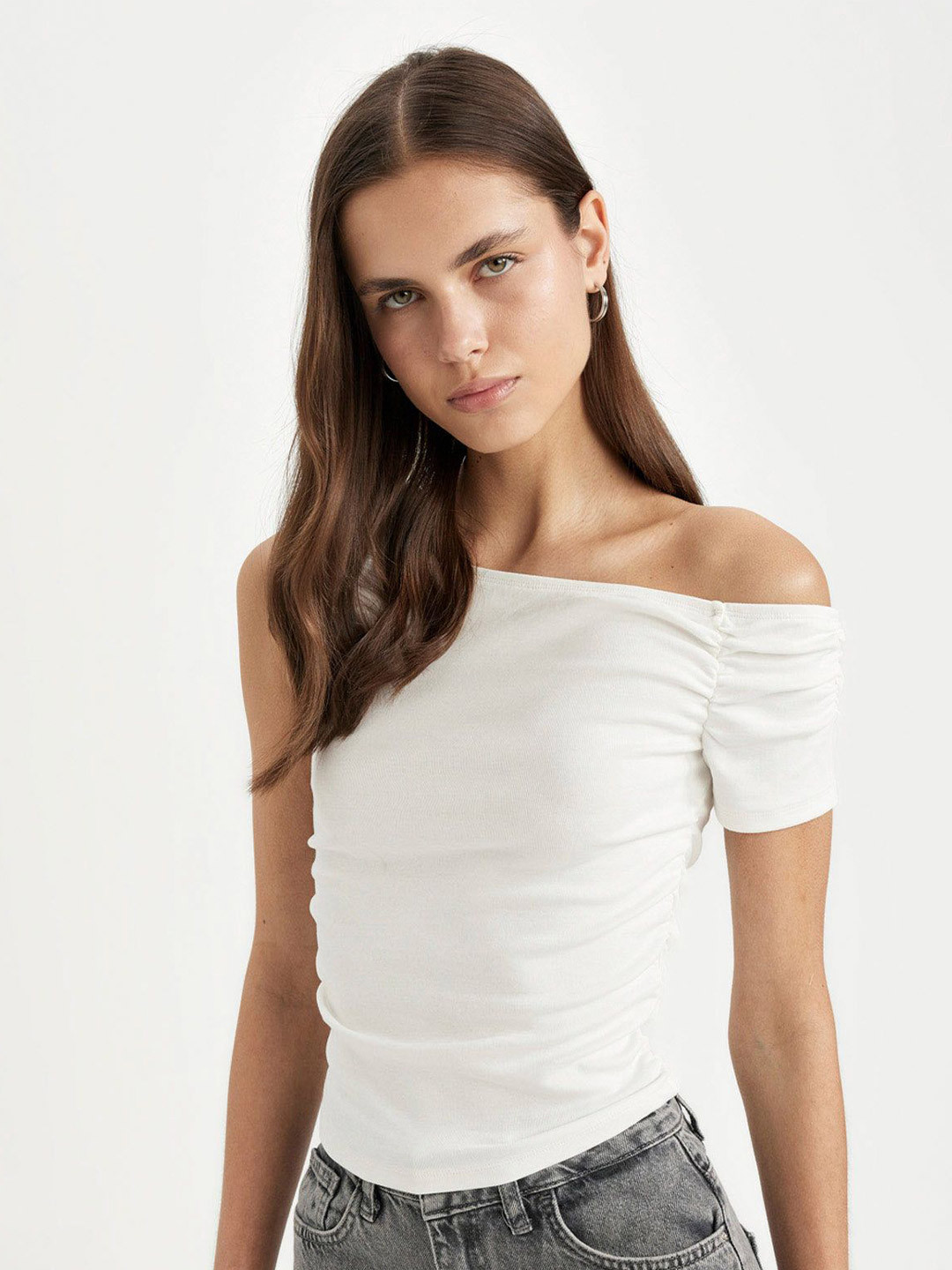 

DeFacto Women Striped Pockets T-shirt, Na