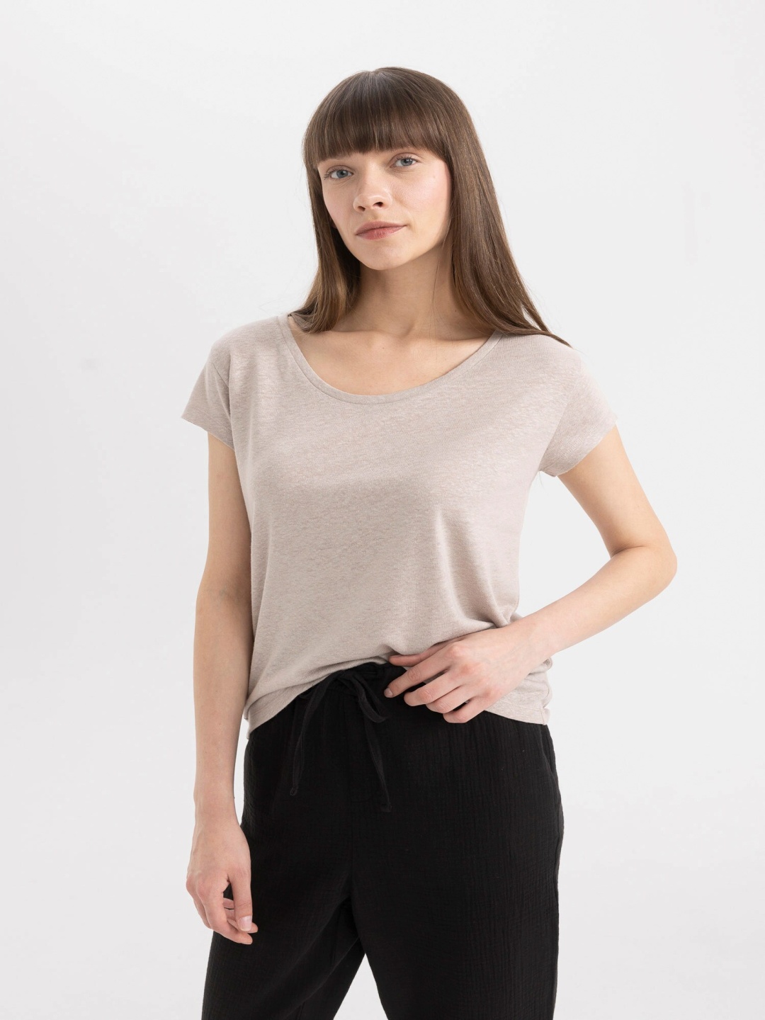 

DeFacto Women Extended Sleeves T-shirt, Na