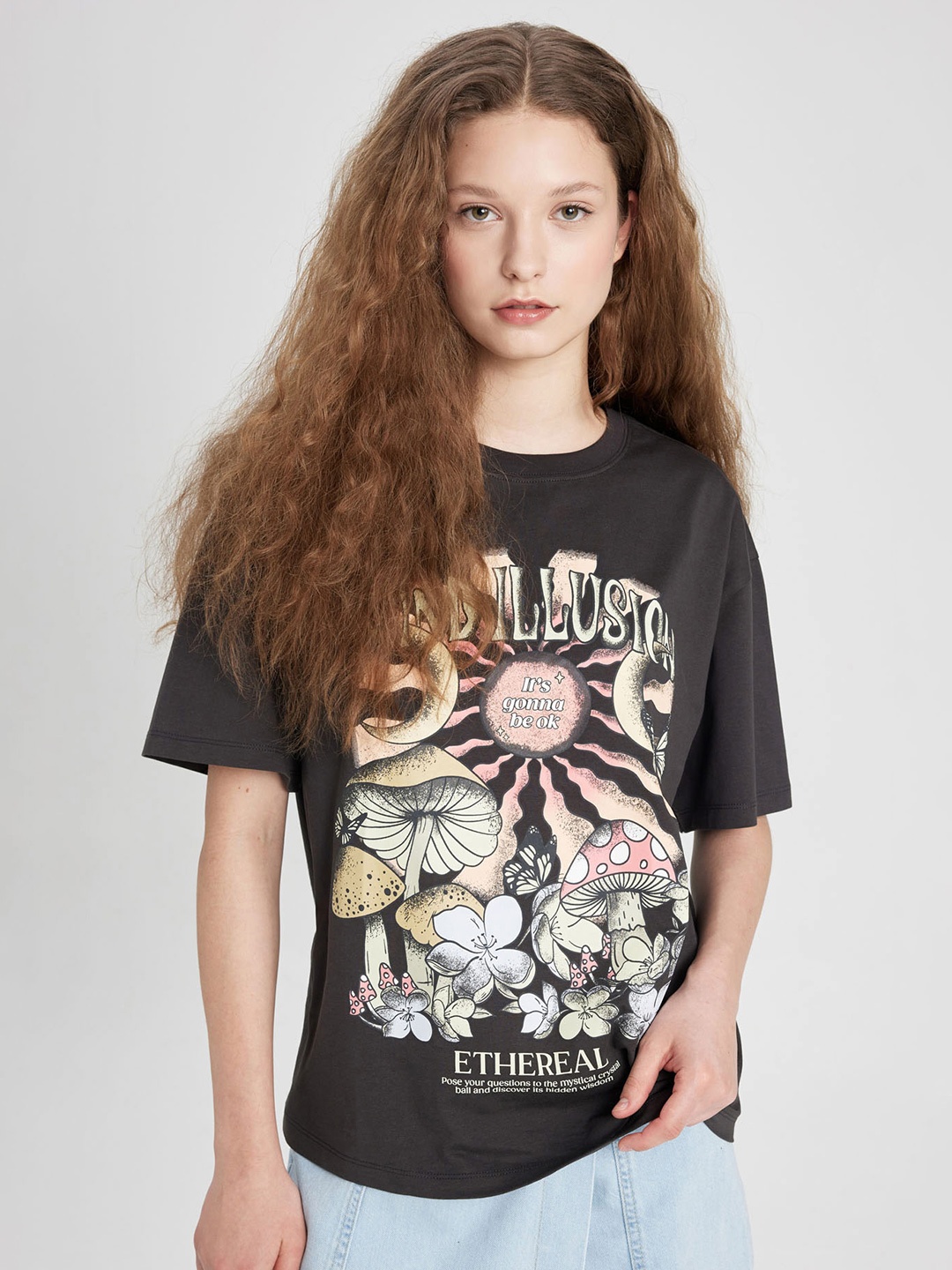

DeFacto Women Printed T-shirt, Na