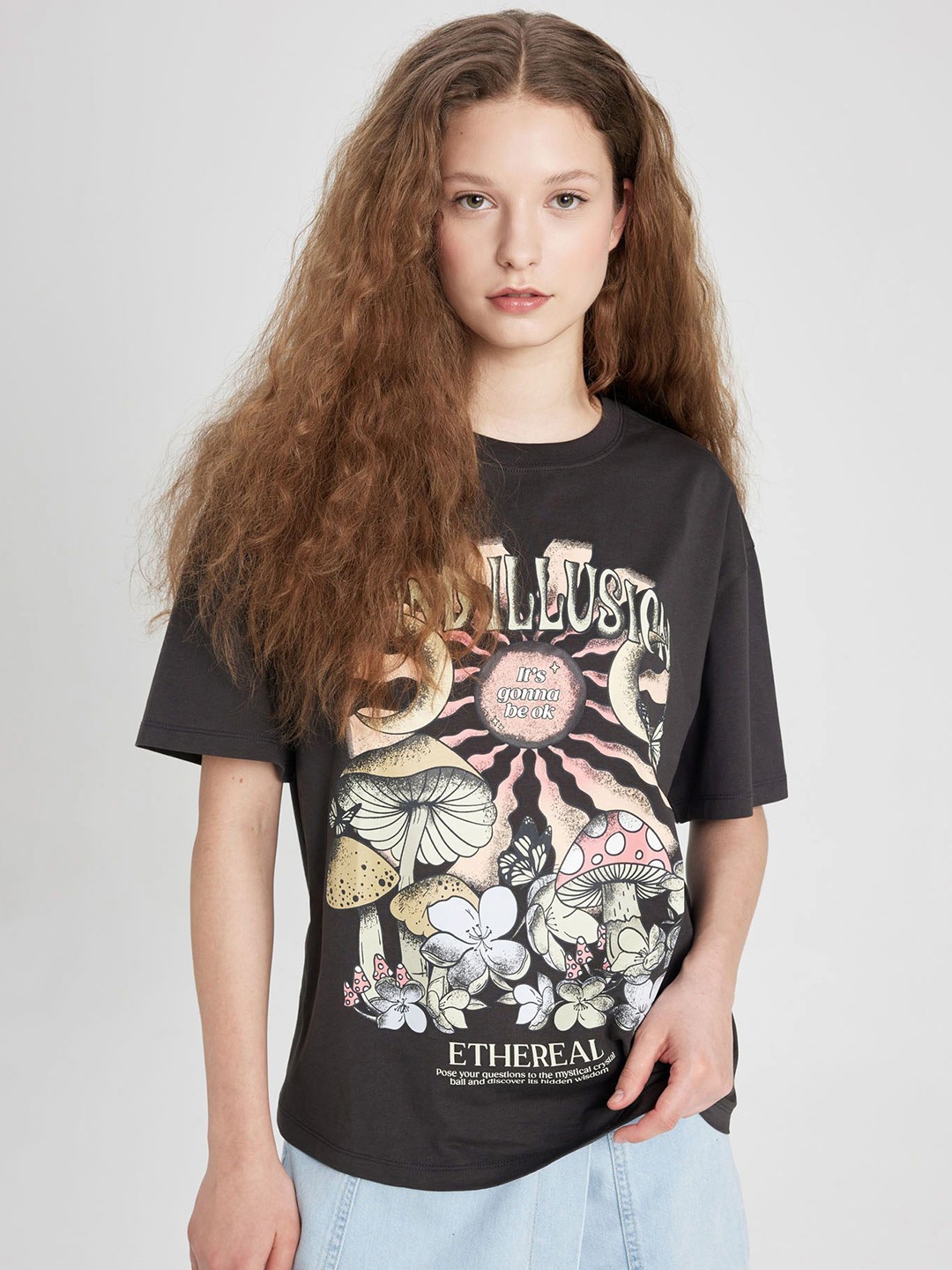 

DeFacto Women Printed T-shirt, Na