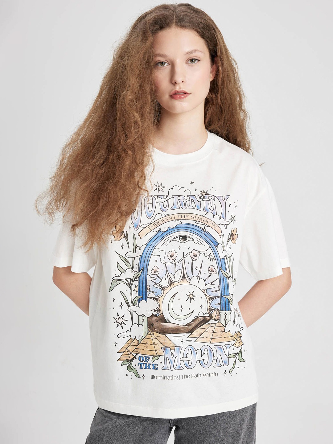 

DeFacto Women Printed T-shirt, Na