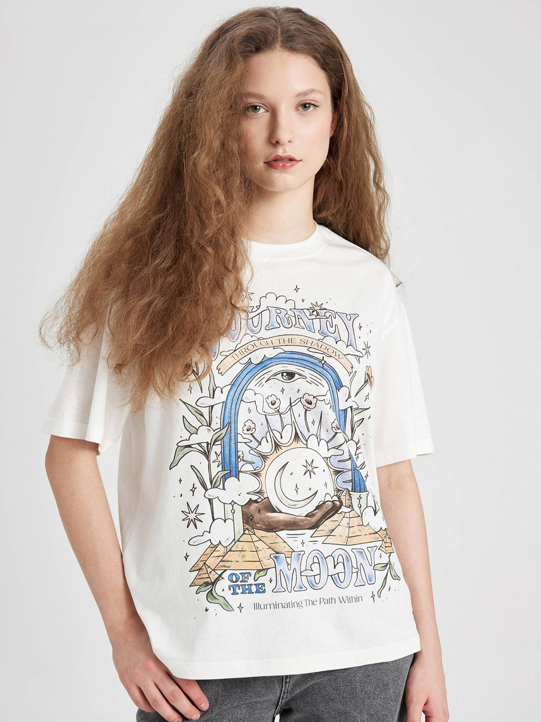 

DeFacto Women Printed T-shirt, Na