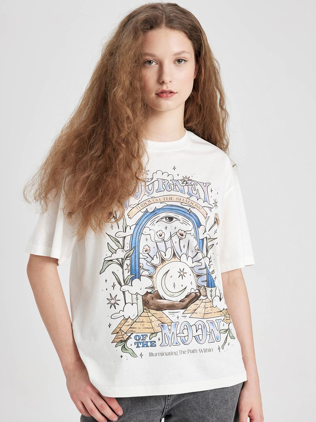

DeFacto Women Printed T-shirt, Na