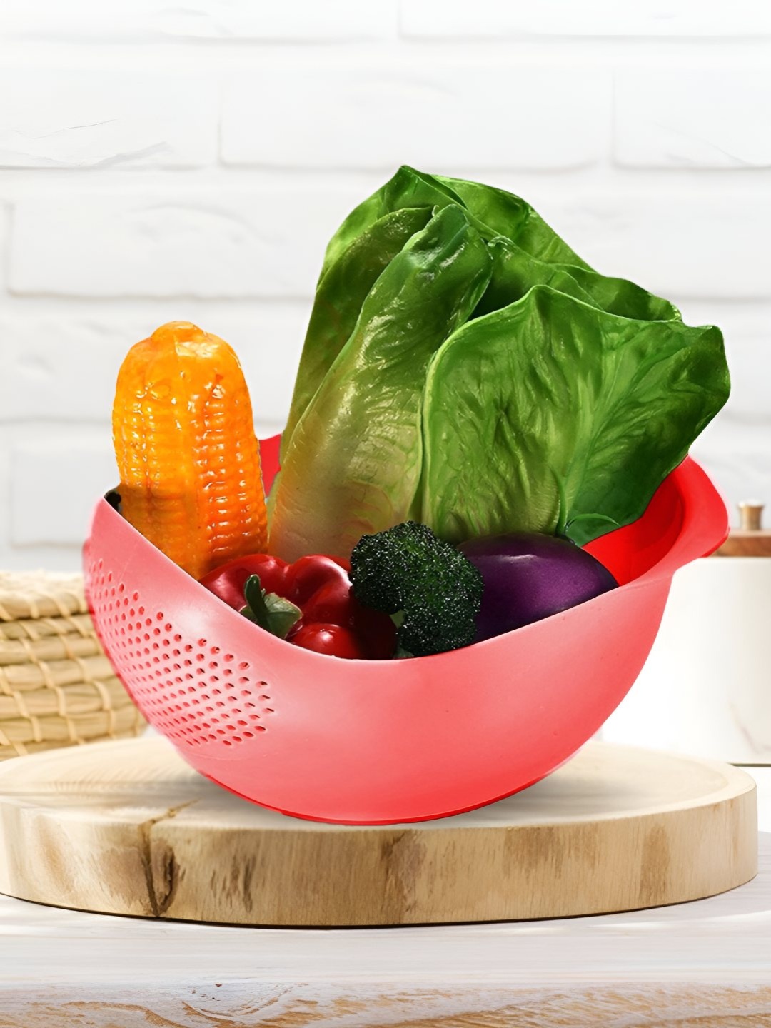 

Frenchware Red Colander Bowl With Strainer