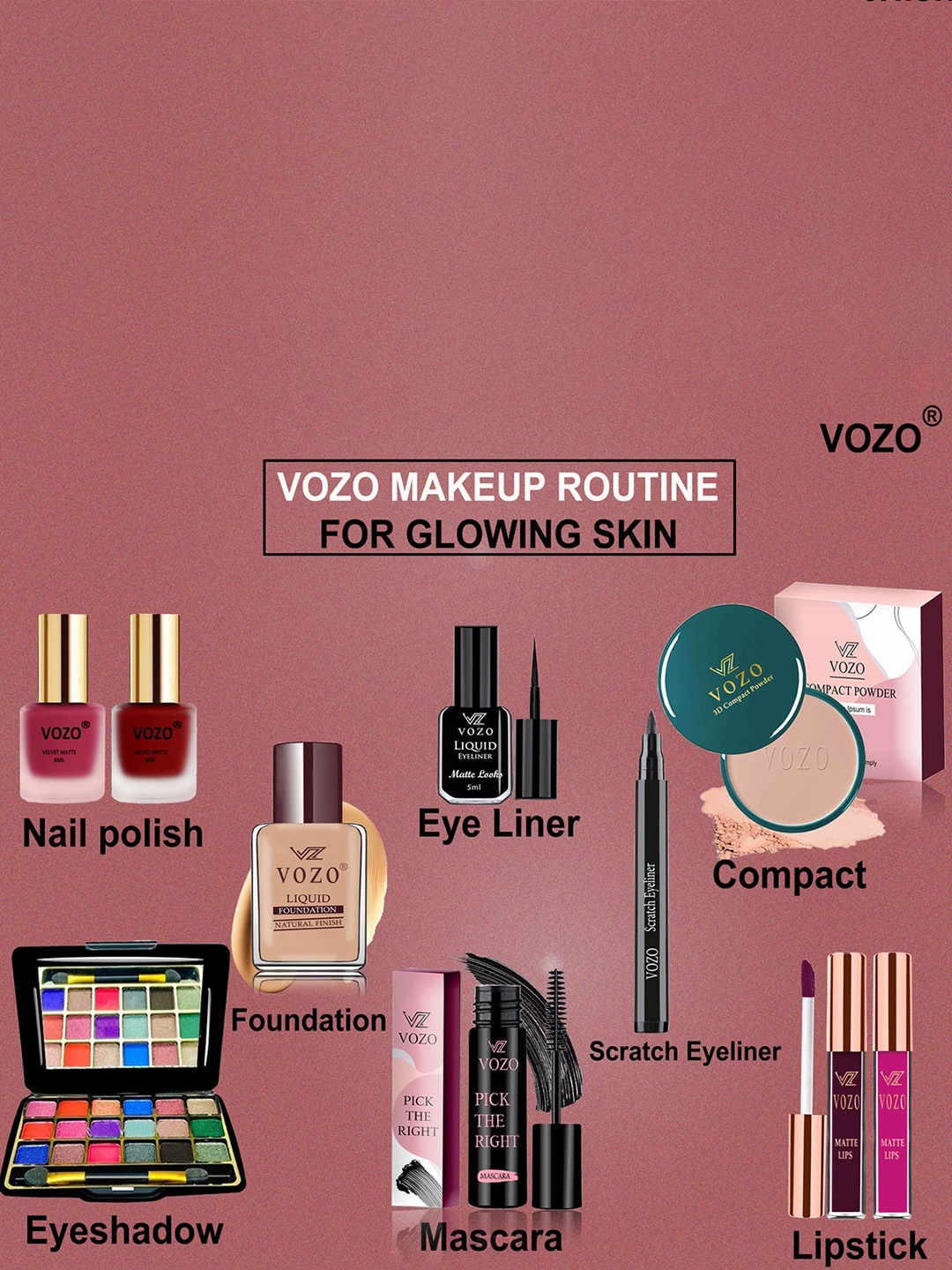 

VOZO Divine Beauty Vault Set Of 10 Makeup Kit, Black