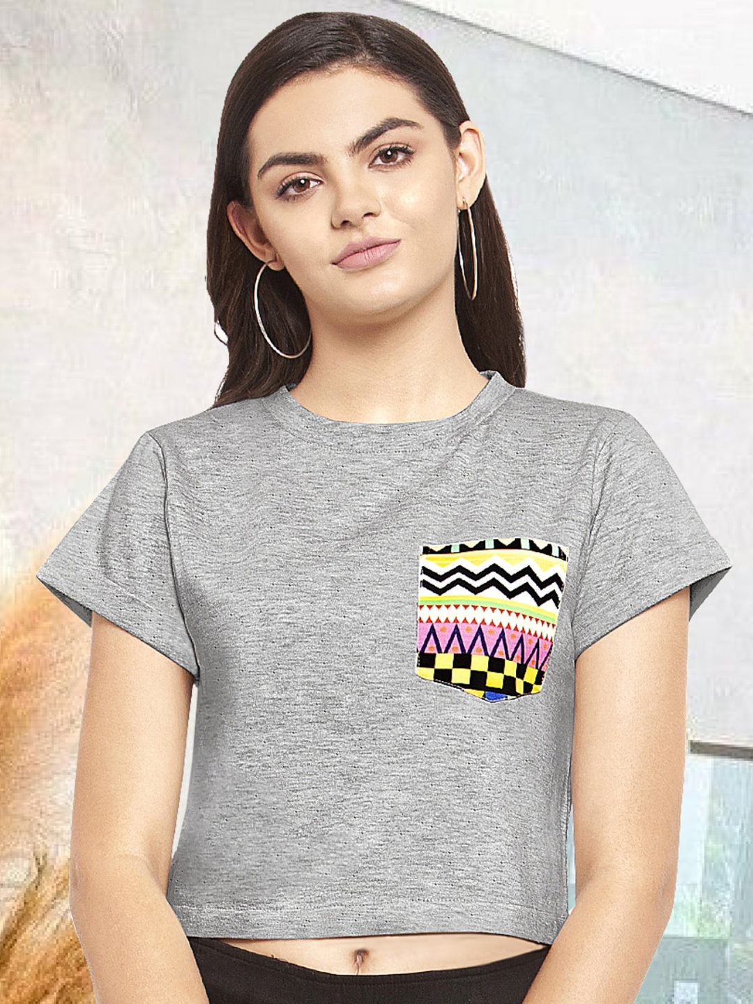 

Martini Graphic Printed T-shirt, Grey