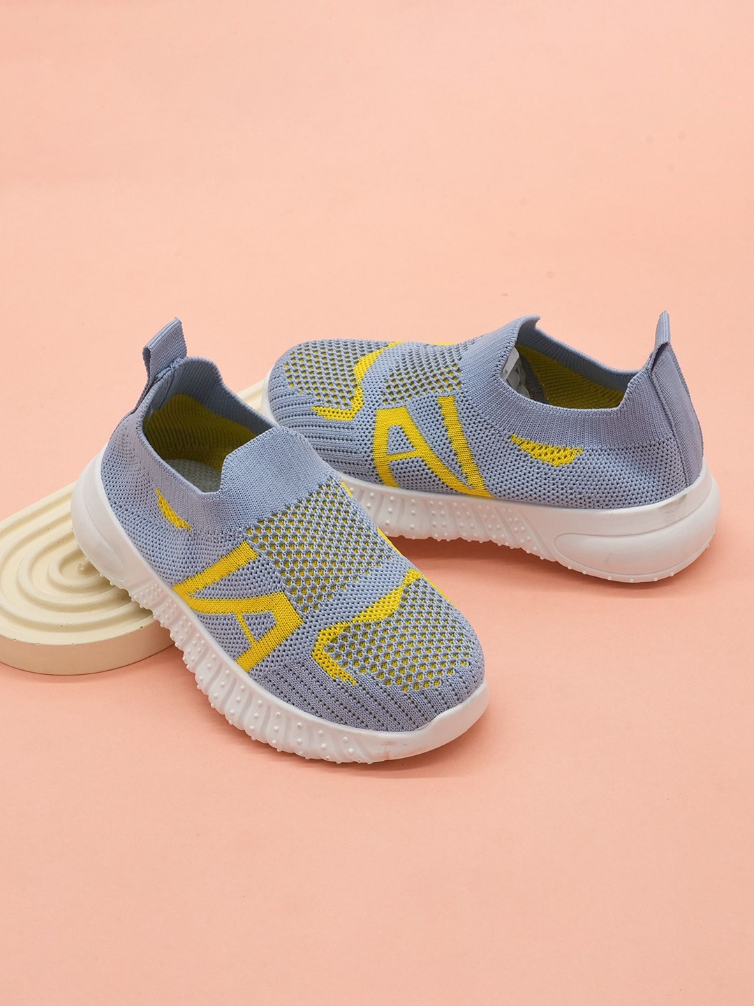 

BAESD Unisex Kids Woven Design Slip-On Sneakers, Blue