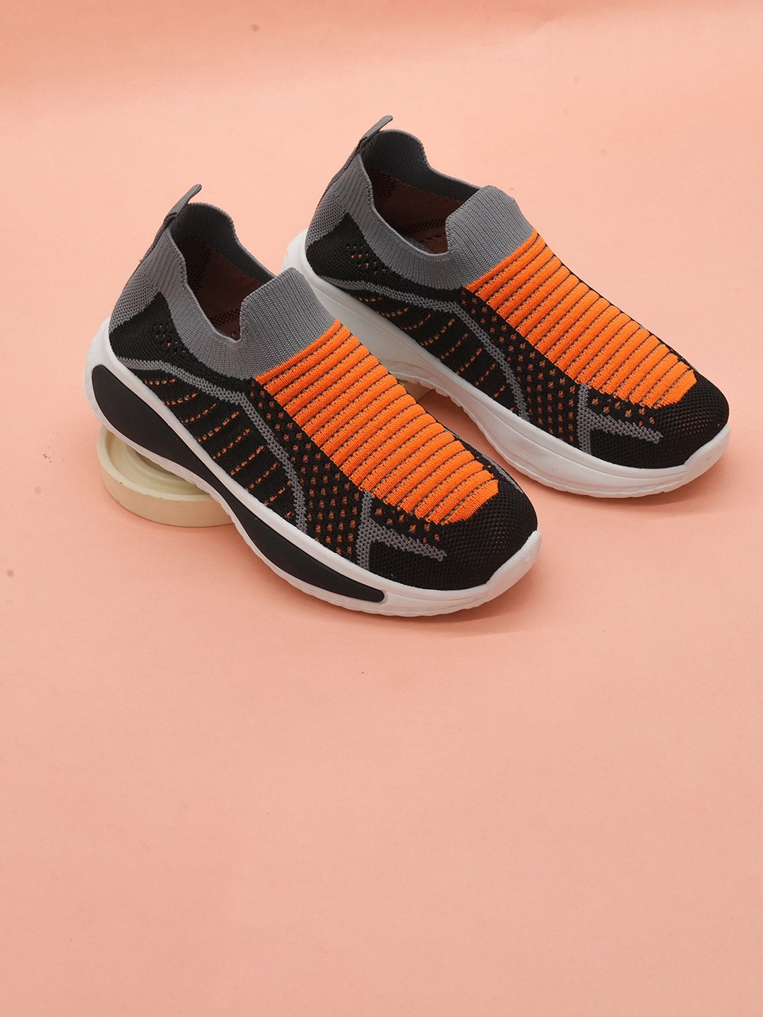 

BAESD Unisex Kids Woven Design Slip-On Sneakers, Orange