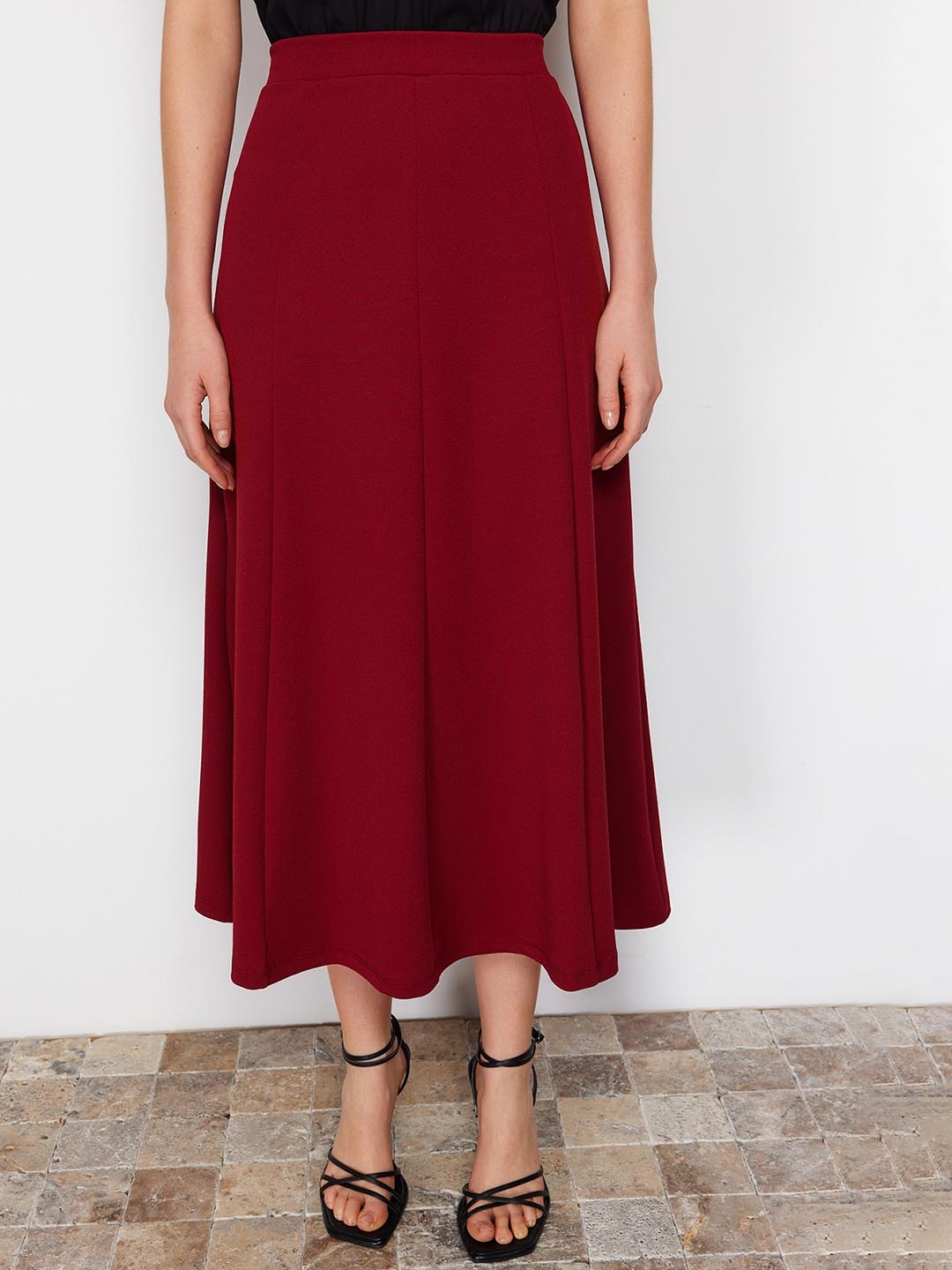 

Trendyol Flared Maxi Skirts, Maroon