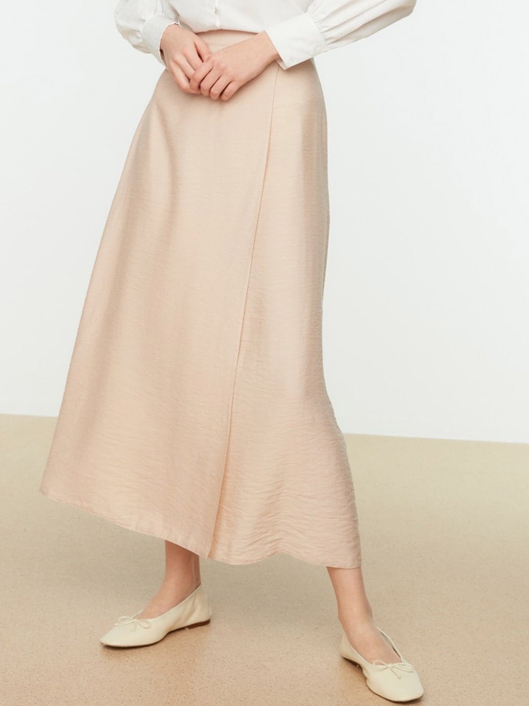 

Trendyol A-Line Mid-Rise Maxi Skirt, Beige