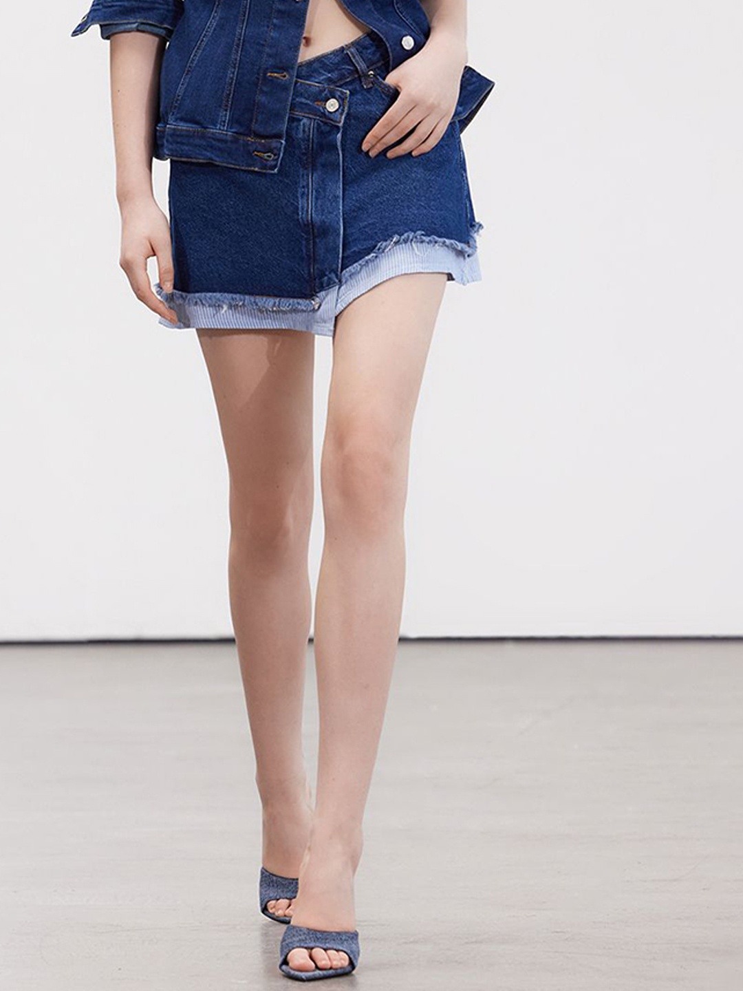 

Trendyol Pure Cotton Mini Skirt, Blue