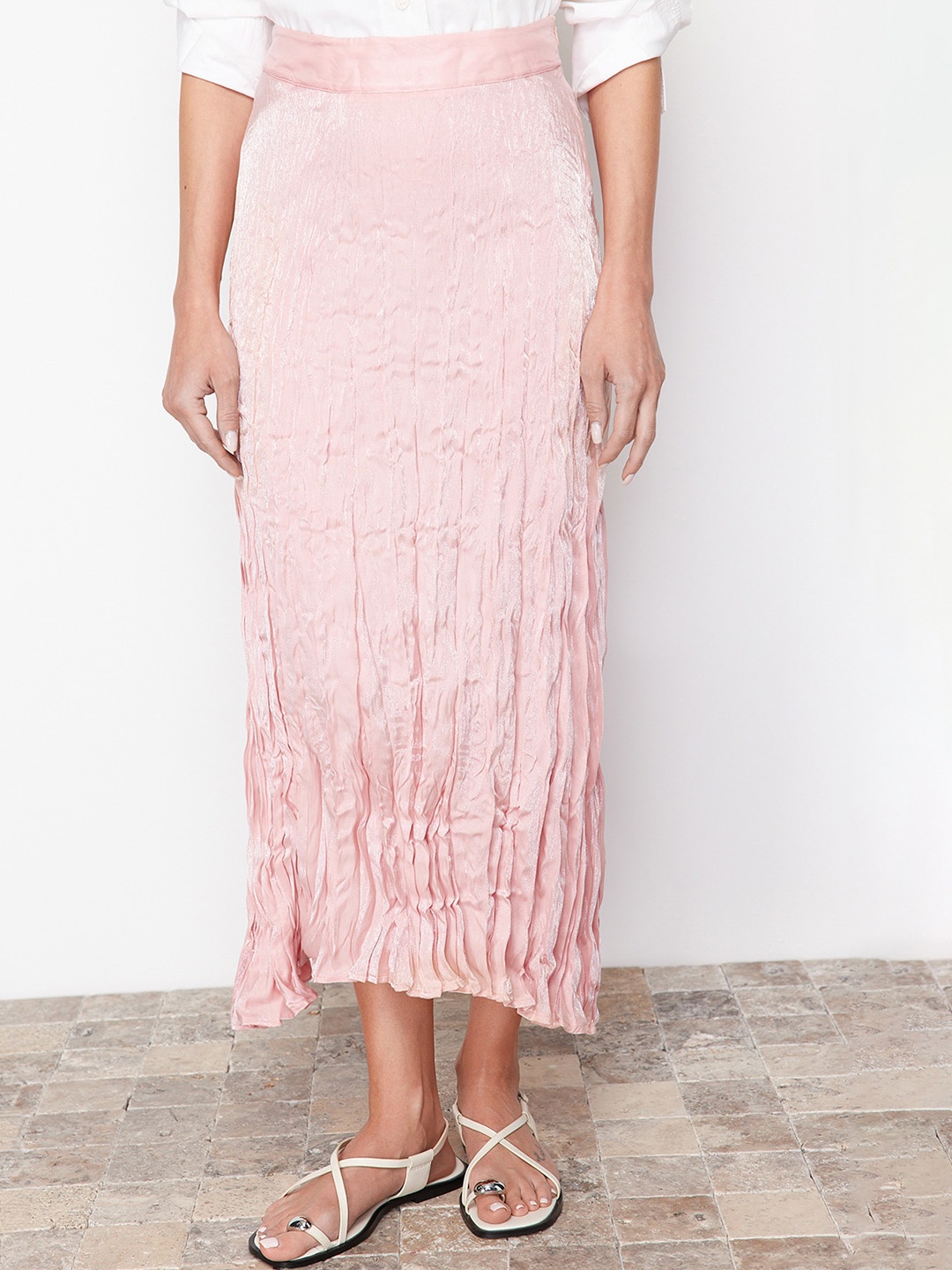 

Trendyol Flared Maxi Skirts, Pink
