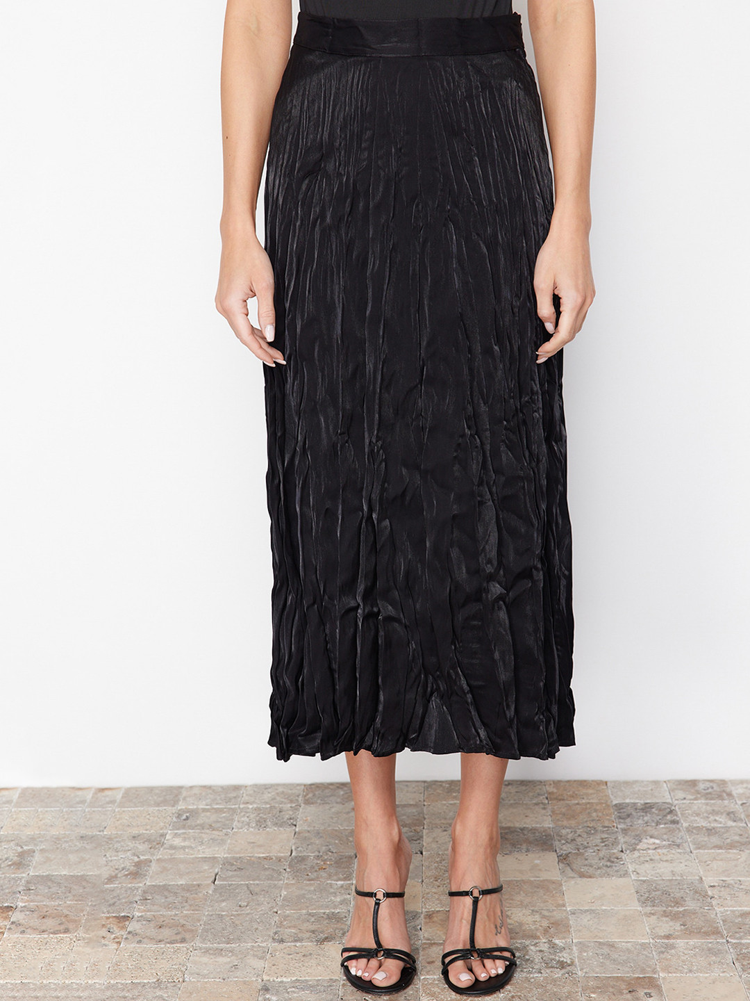

Trendyol Flared Midi Skirt, Black