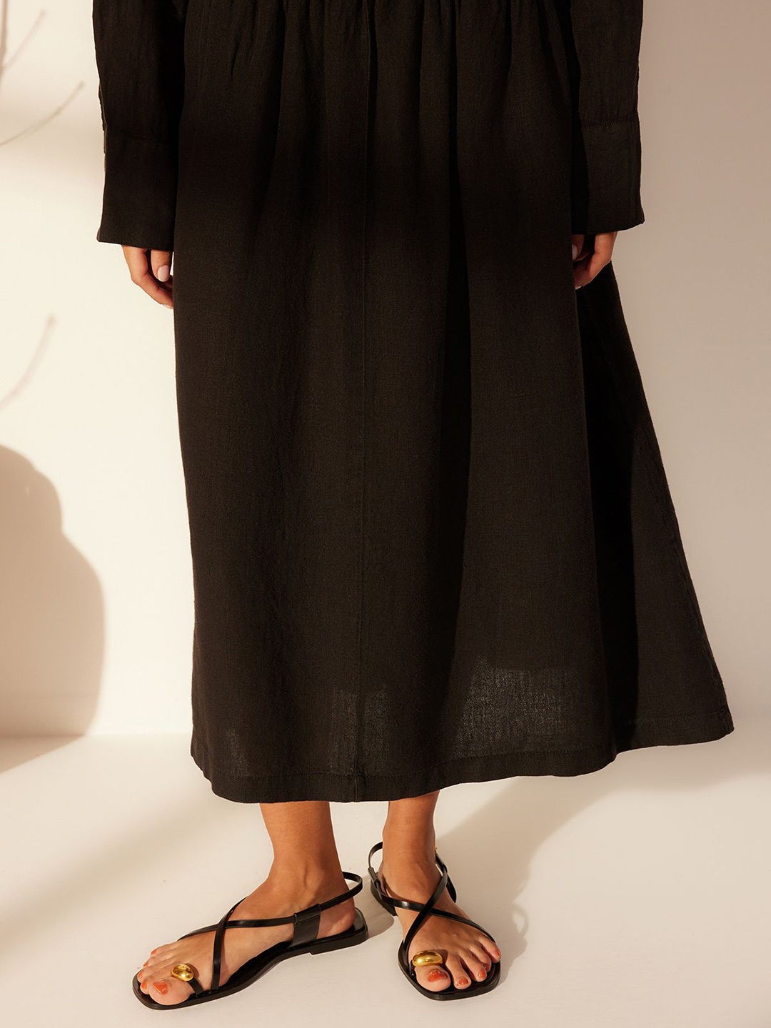 

Trendyol A-Line Midi Skirt, Black