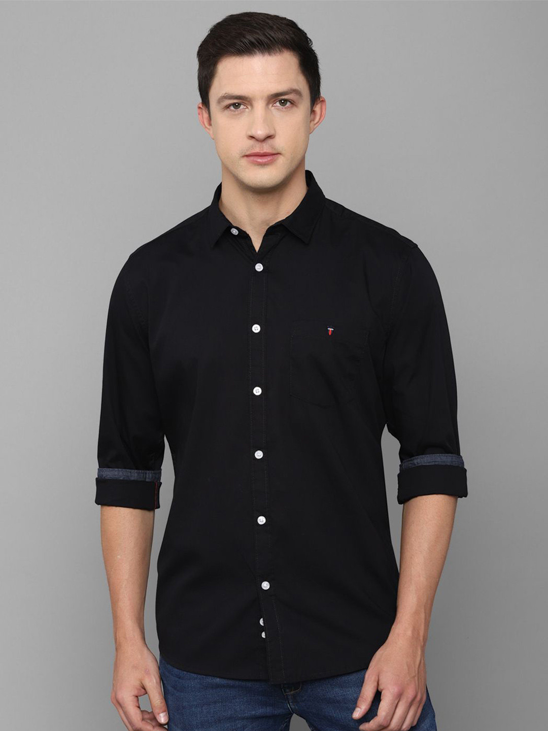 

Louis Philippe Jeans Slim Fit Pure Cotton Casual Shirt, Black