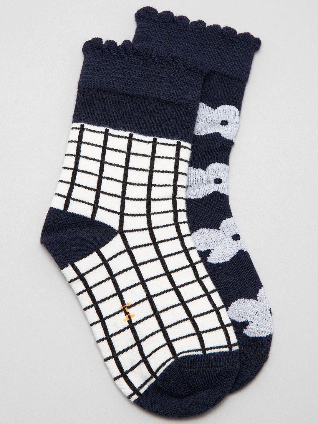 

J Style Kids Pack of 2 Patterned Ankle Length Socks, Blue