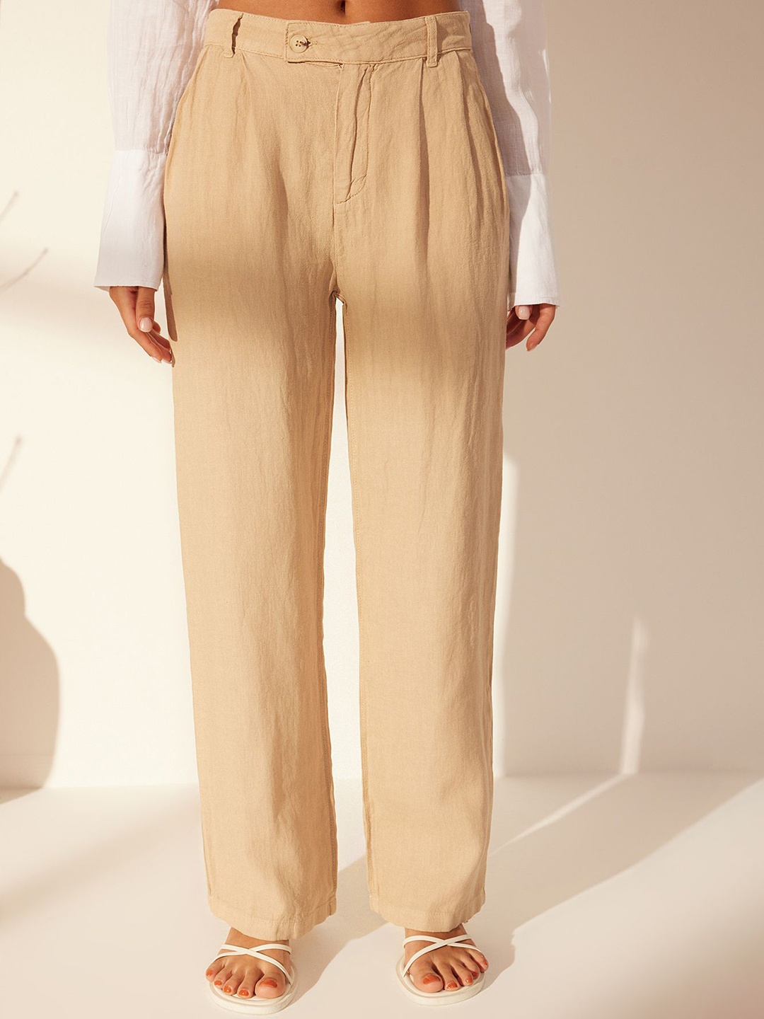 

Trendyol Women Parallel Trouser, Beige