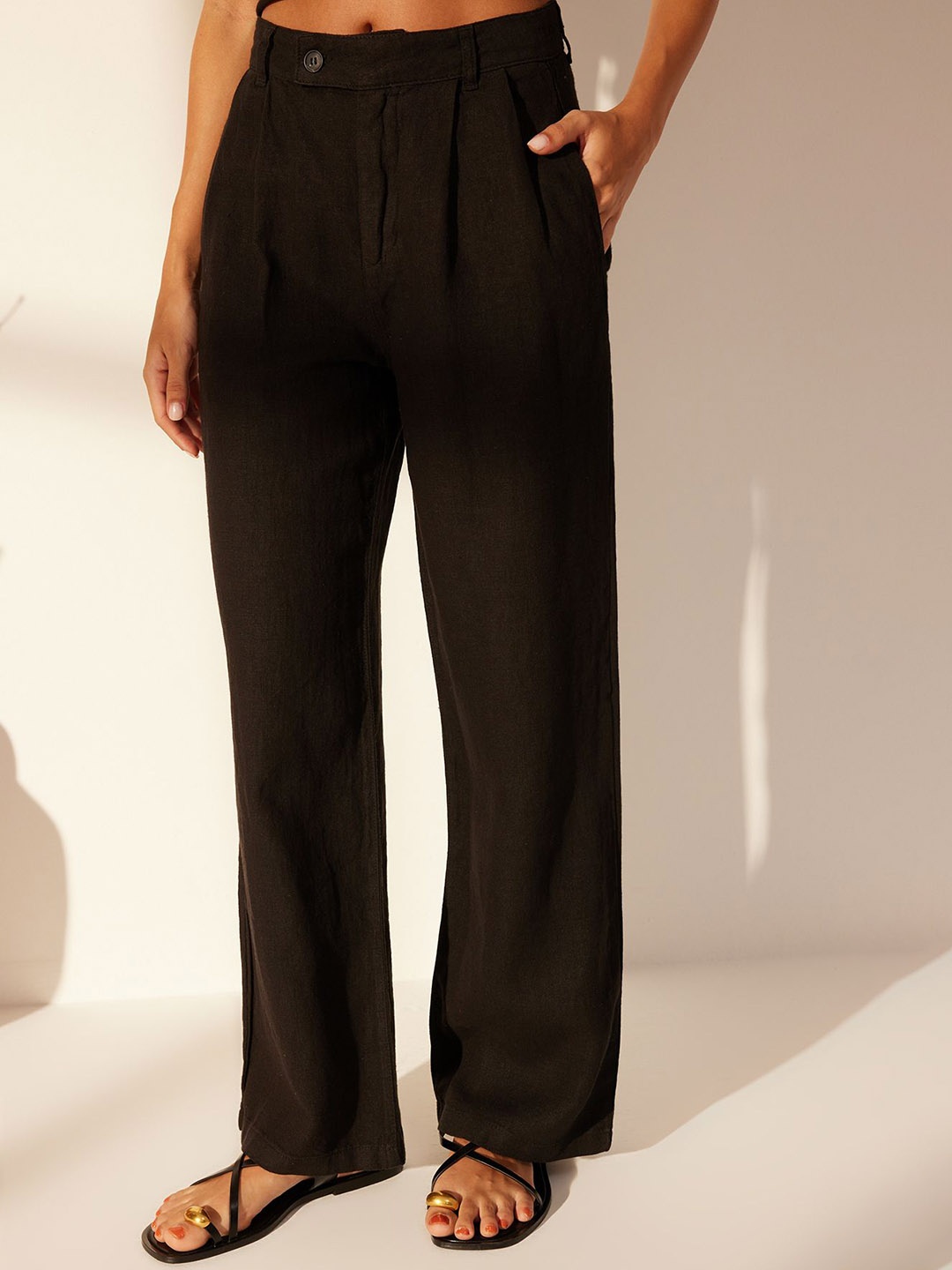 

Trendyol Women Parallel Trouser, Black