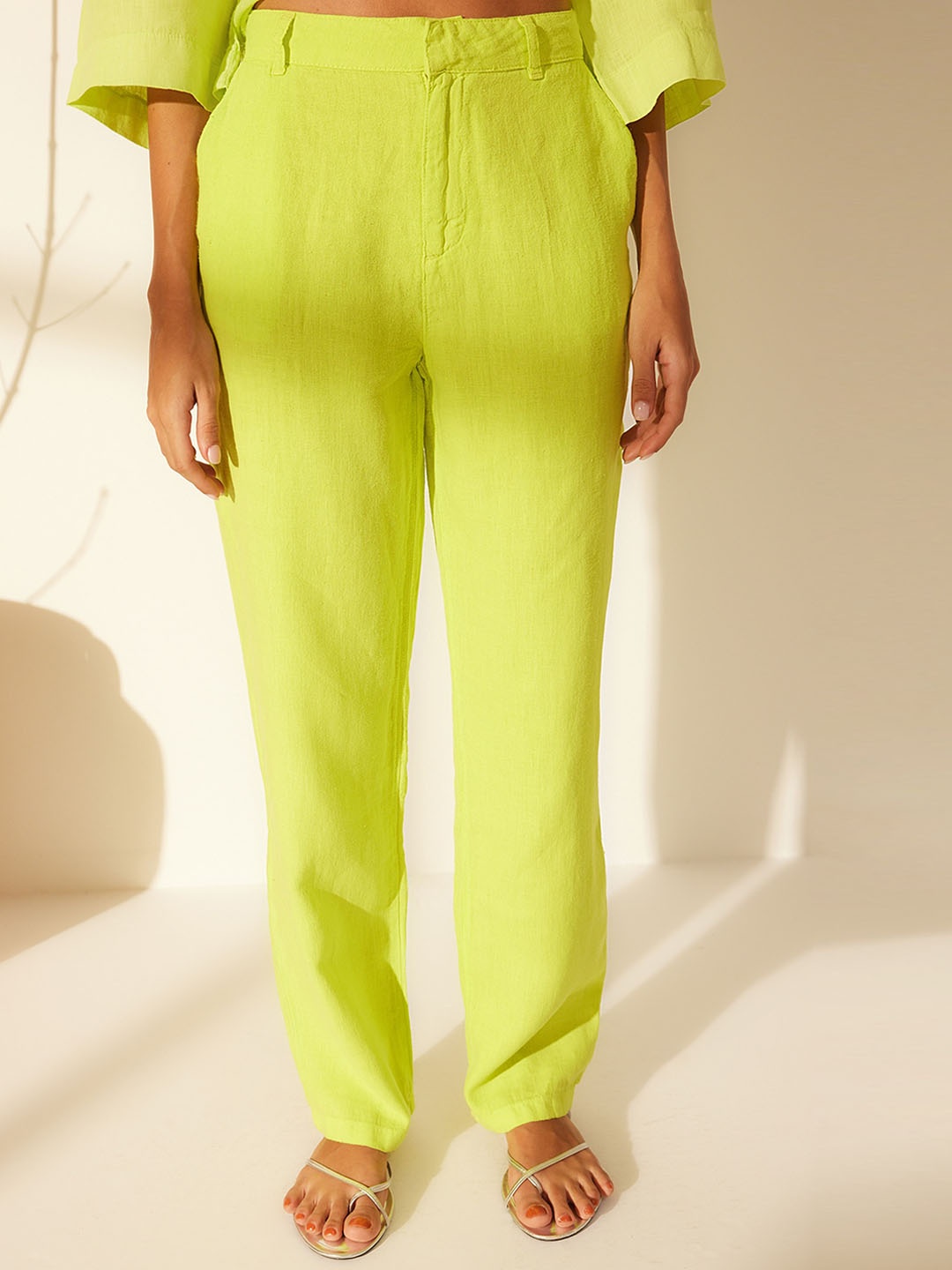 

Trendyol Women Regular Trouser, Lime green