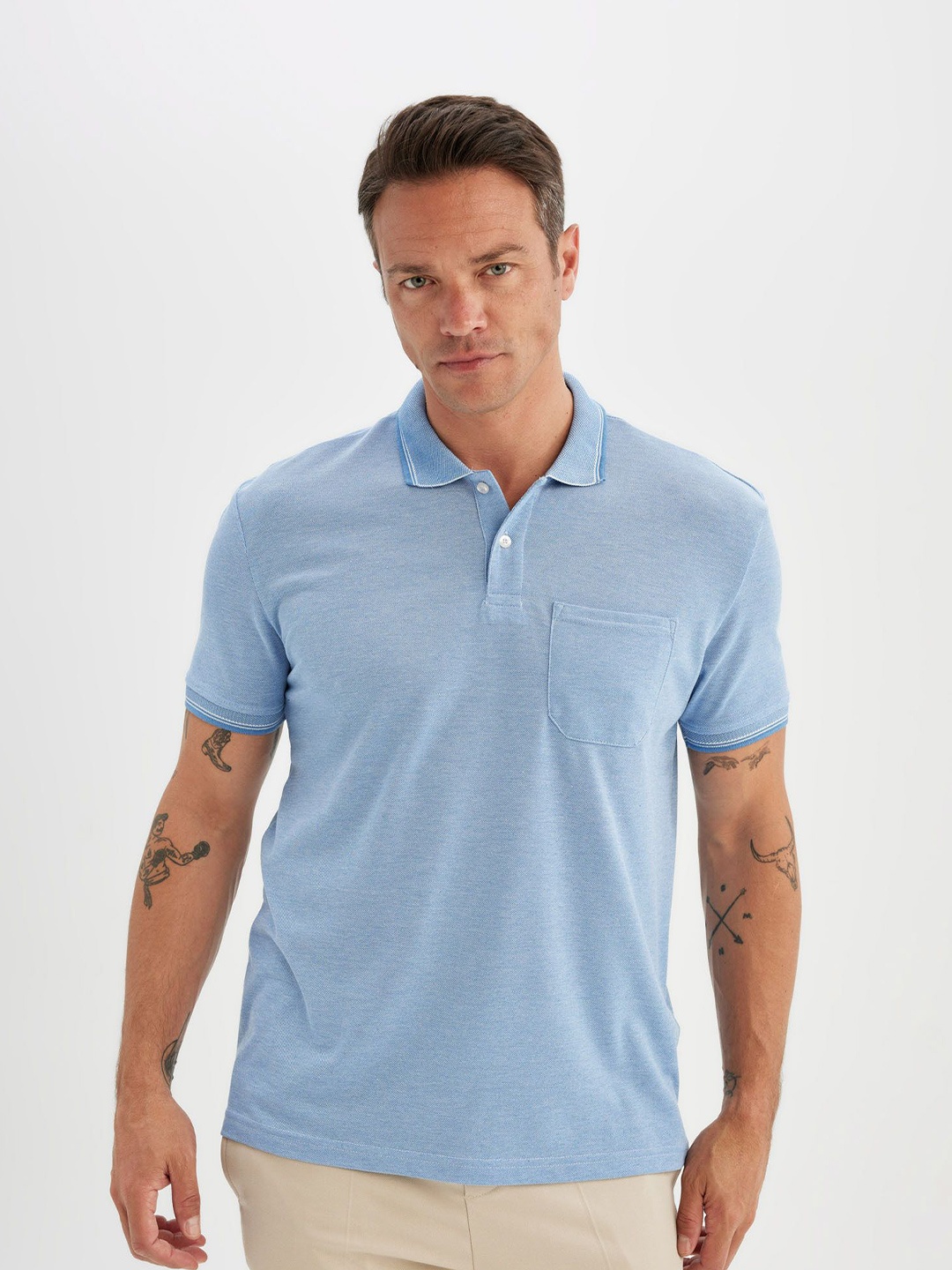 

DeFacto Polo Collar T-shirt, Blue