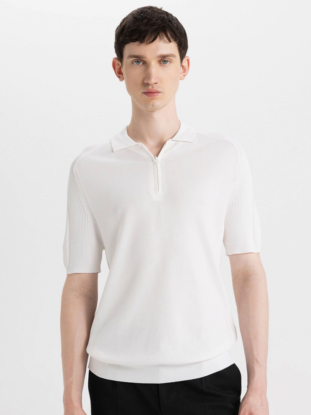 

DeFacto Men Mandarin Collar Pockets T-shirt, Na