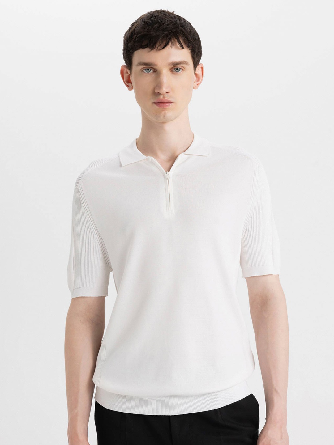 

DeFacto Men Polo Collar Pockets T-shirt, Na