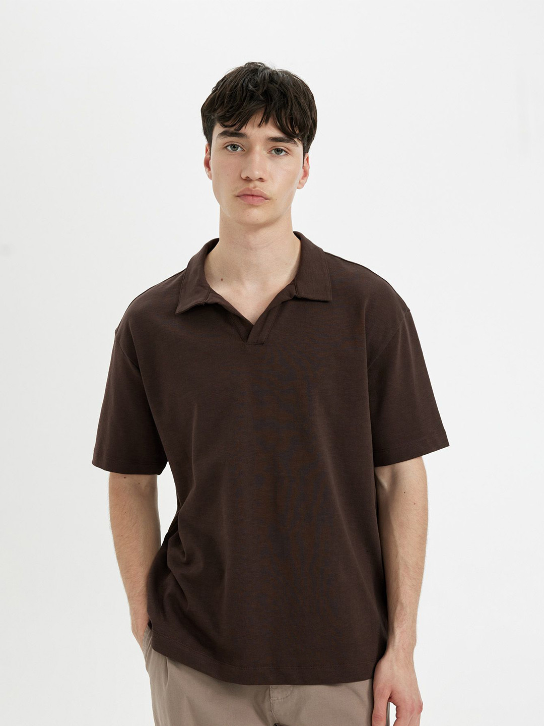 

DeFacto Men Polo Collar Pockets T-shirt, Na
