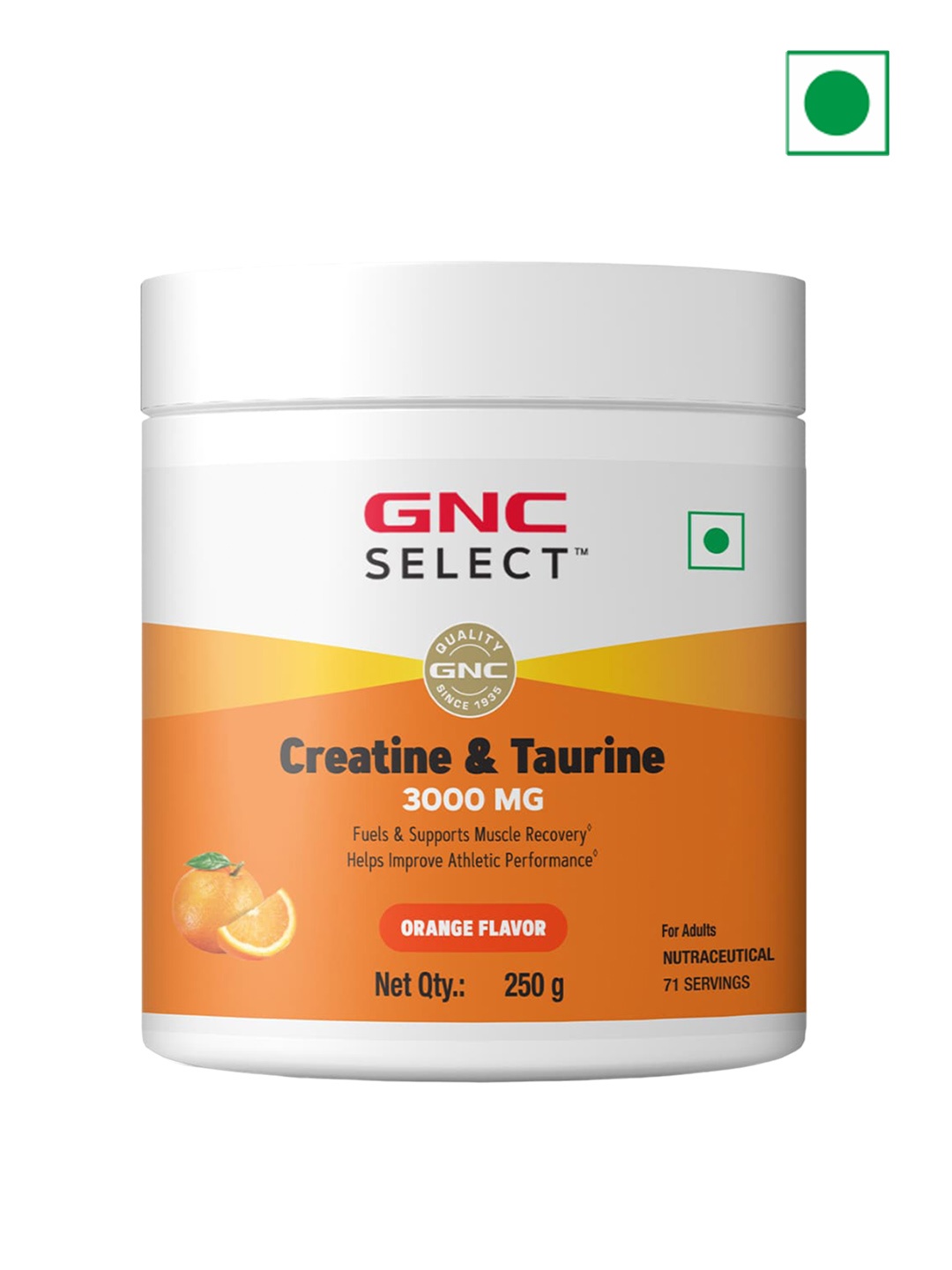 

GNC Pro Performance Pure Creatine Monohydrate & Taurine 250 gms, Orange