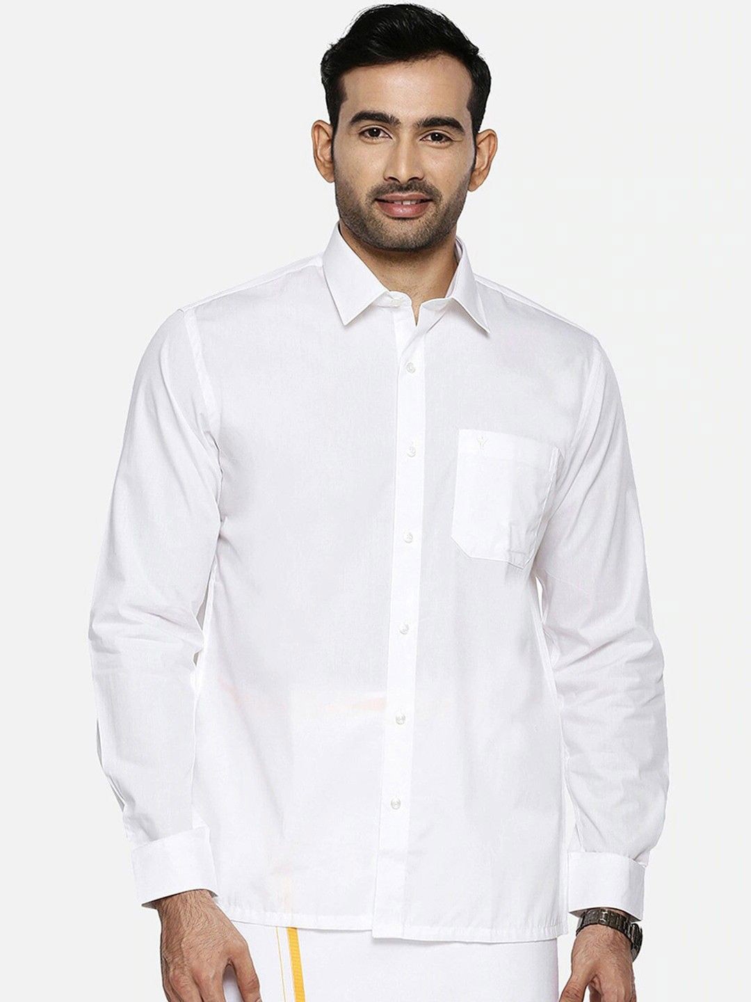 

Ramraj Opaque Cotton Casual Shirt, White