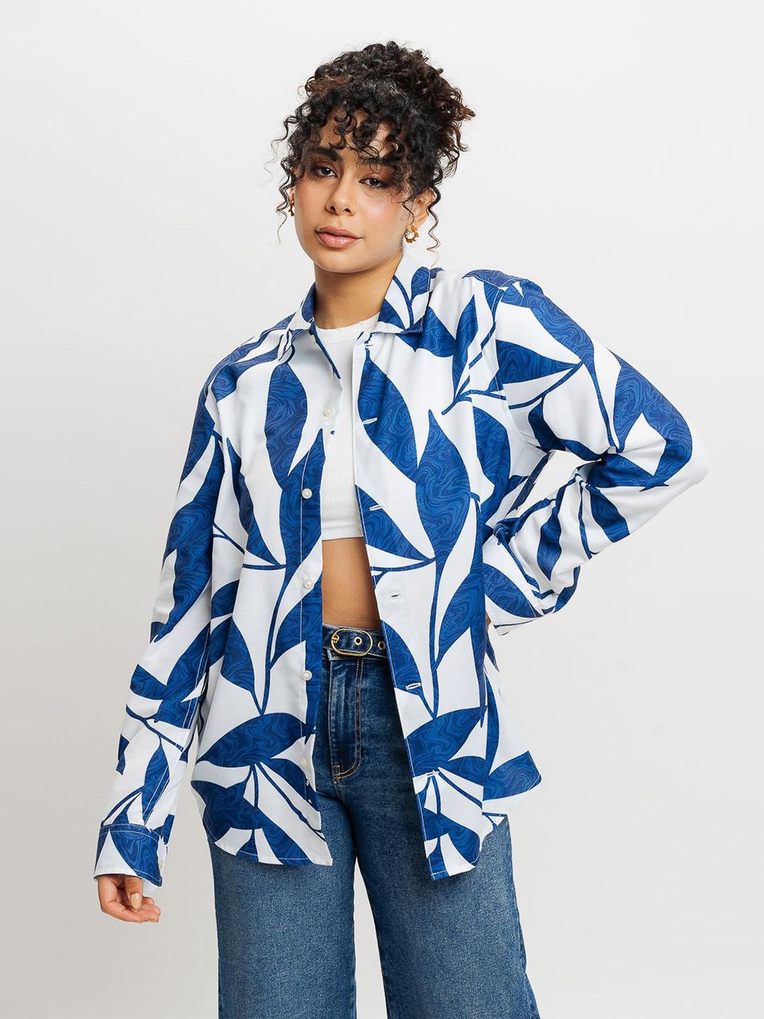 

FREAKINS Graphic Printed Casual Shirt, Blue