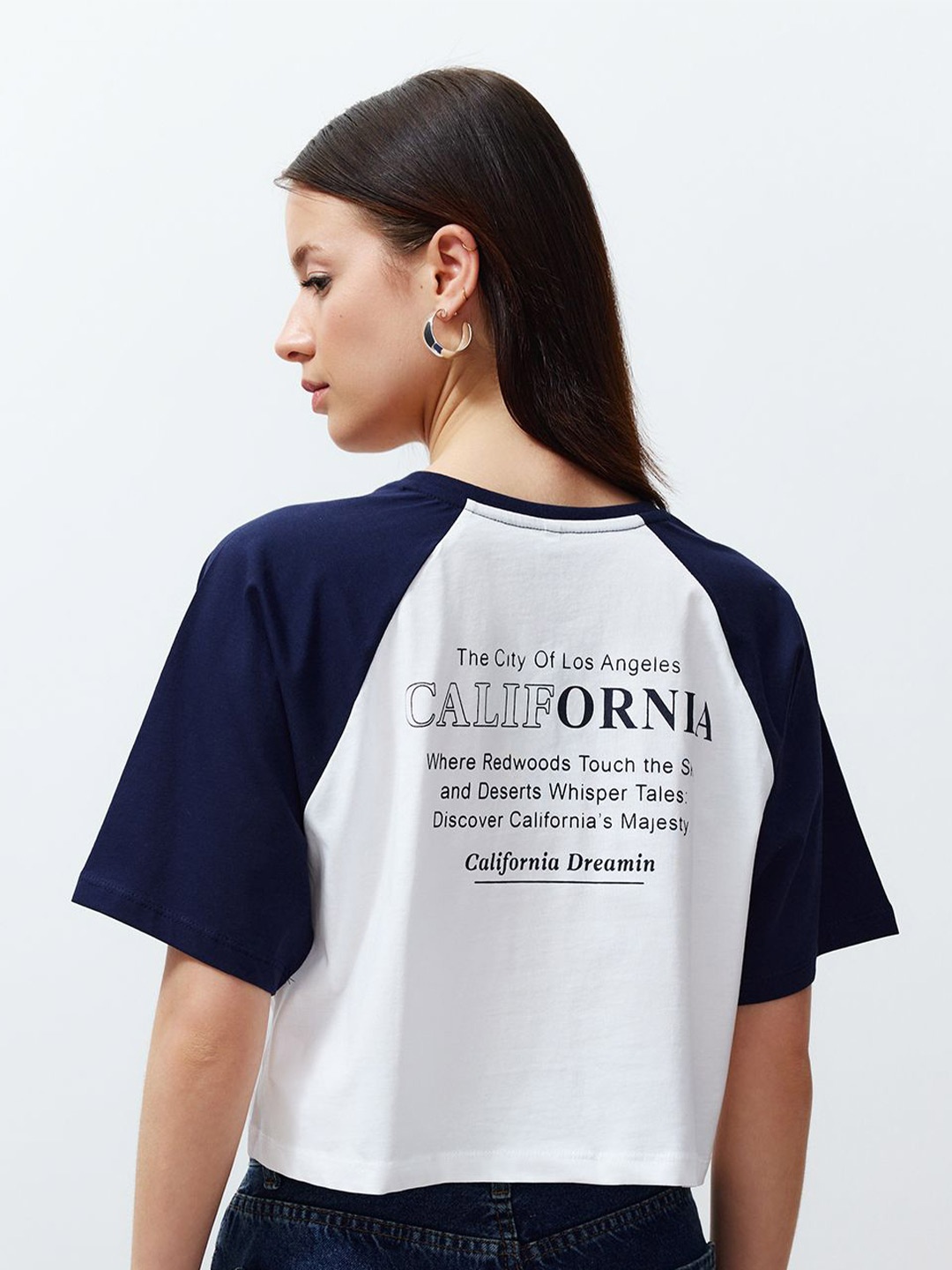 

Trendyol Typography Printed Round Neck T-shirt, White