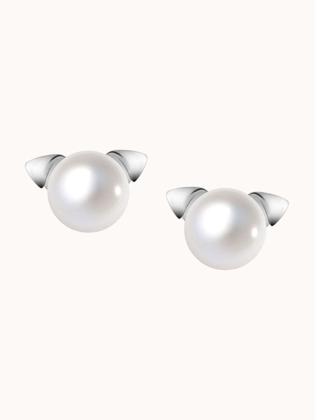 

HighSpark 925 Sterling Silver Artificial Beads Studs Earrings