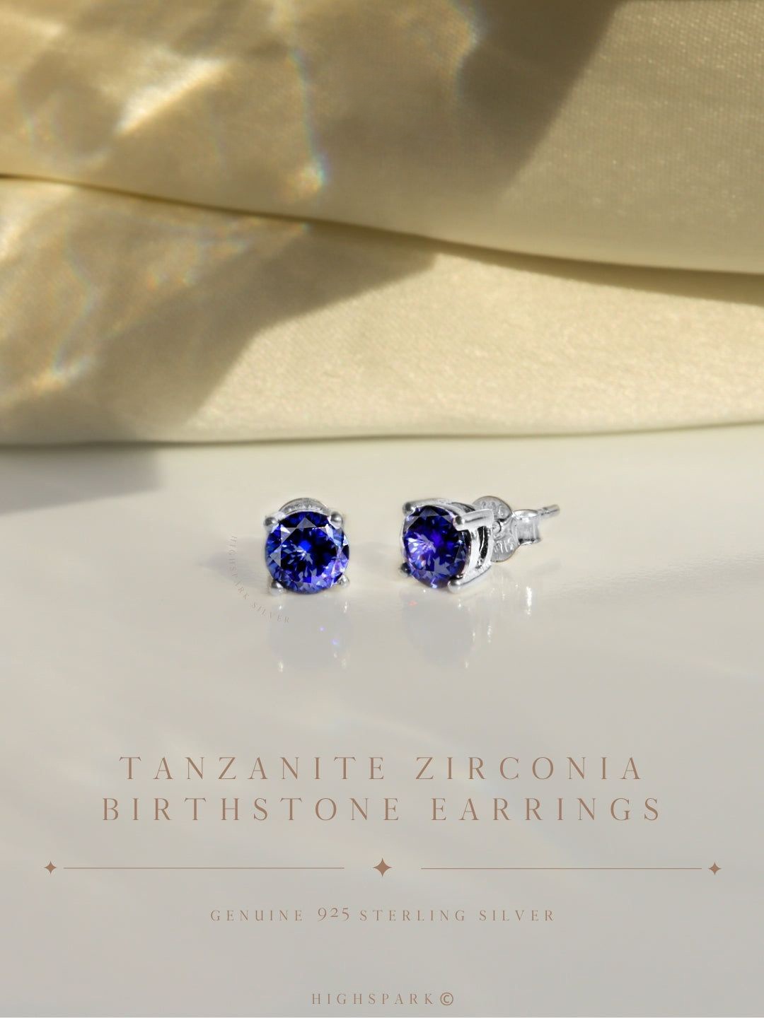 

HighSpark 92.5 Sterling Silver Artificial Stones Studded Studs Earrings