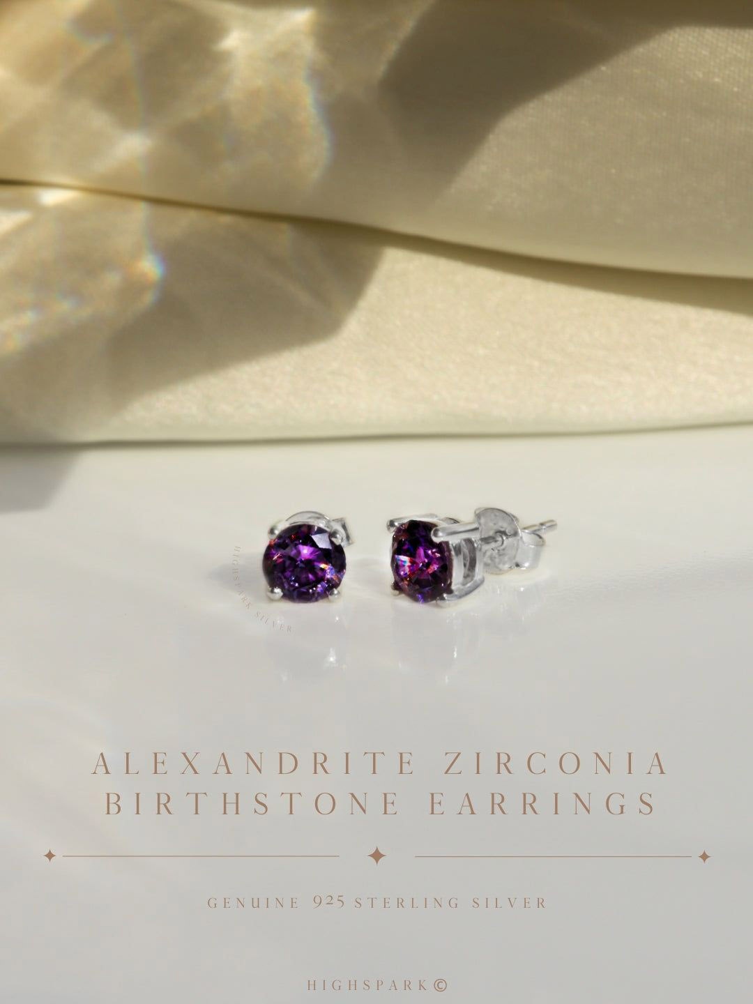

HighSpark Stone-Studded 92.5 Sterling Silver Contemporary Studs Earrings
