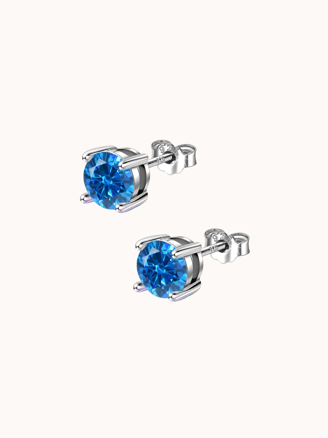 

HighSpark 92.5 Sterling Silver Stone Studded Contemporary Stud Earrings