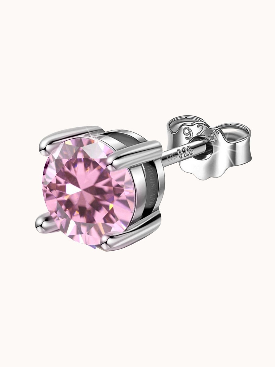 

HighSpark 92.5 Sterling Silver Sparkling Tourmaline Solitaire Earrings