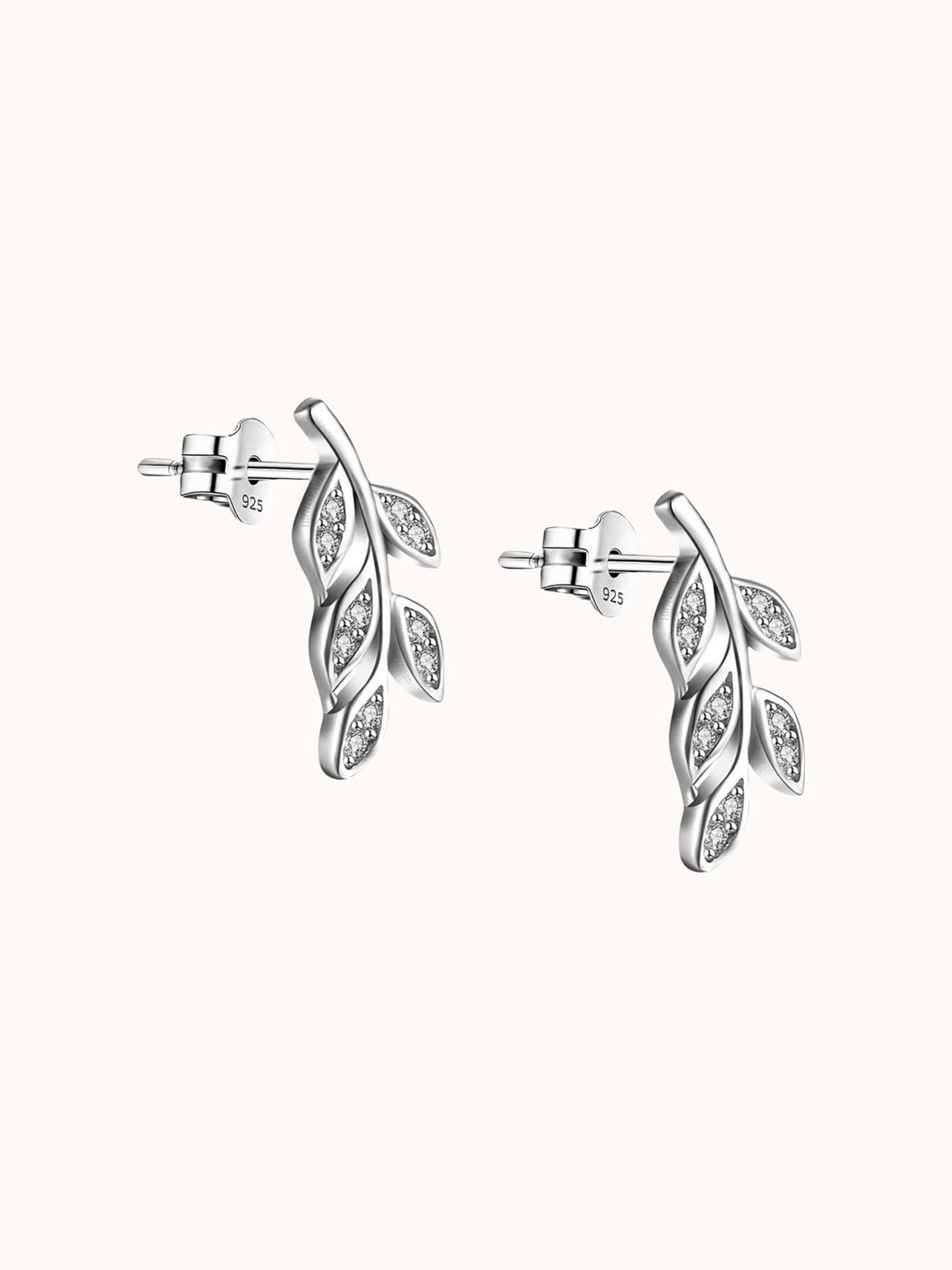 

HighSpark 925 Sterling Silver Pristine Leaf Earrings